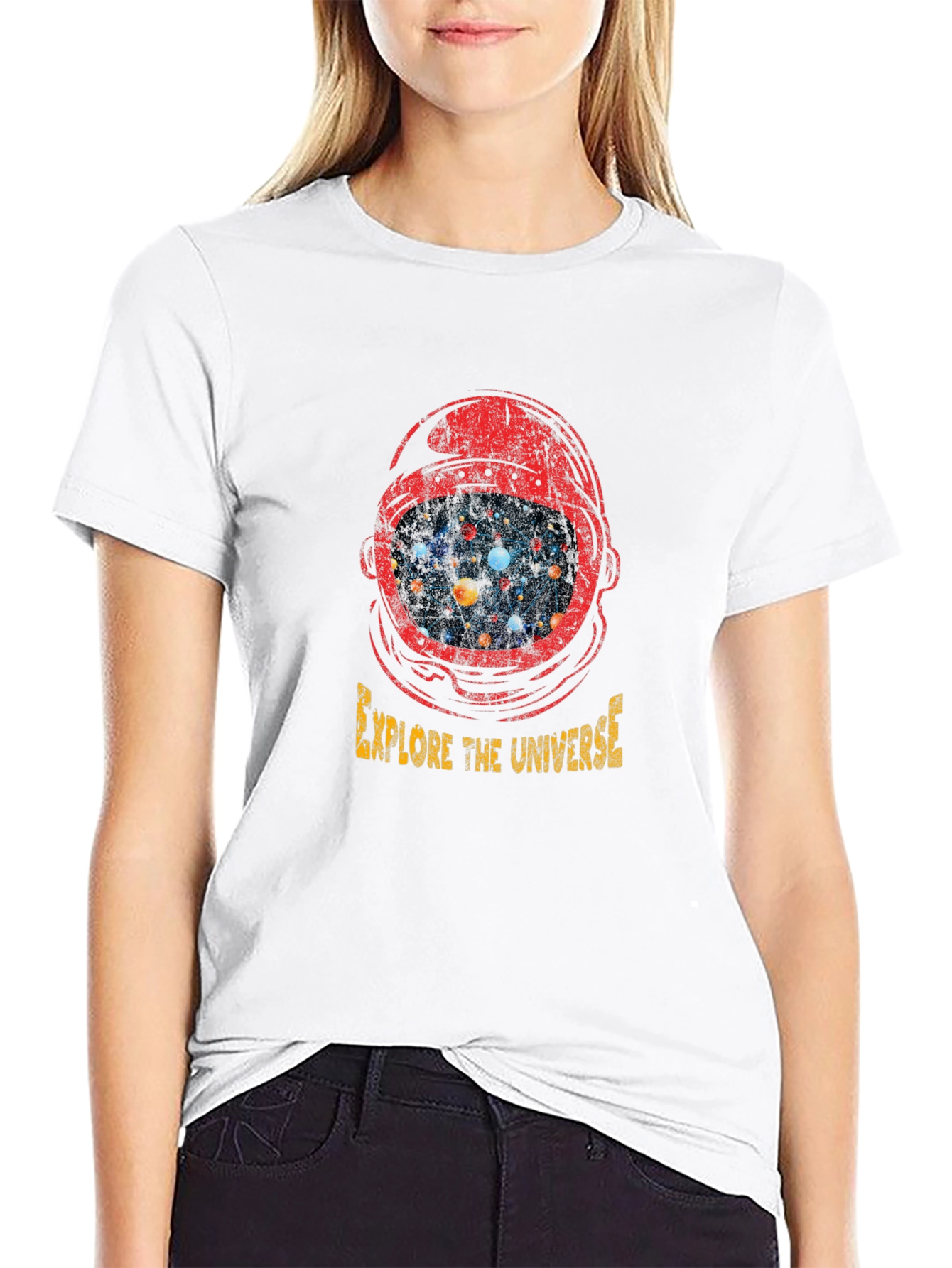 Black Explore The Universe Graphic T-Shirt view 9