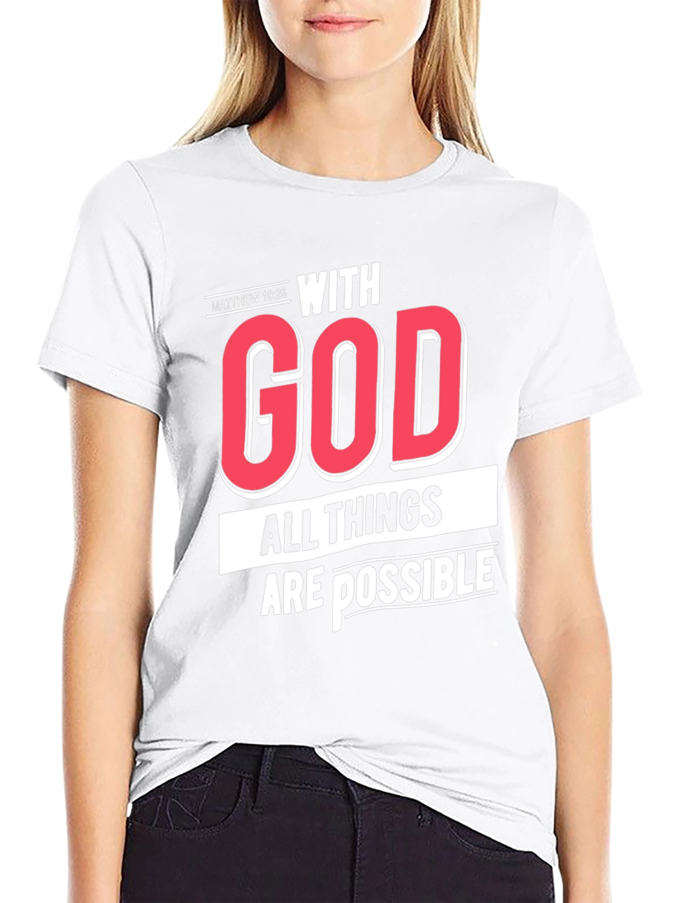 Black With God All Things Are Possible T-Shirt view 9