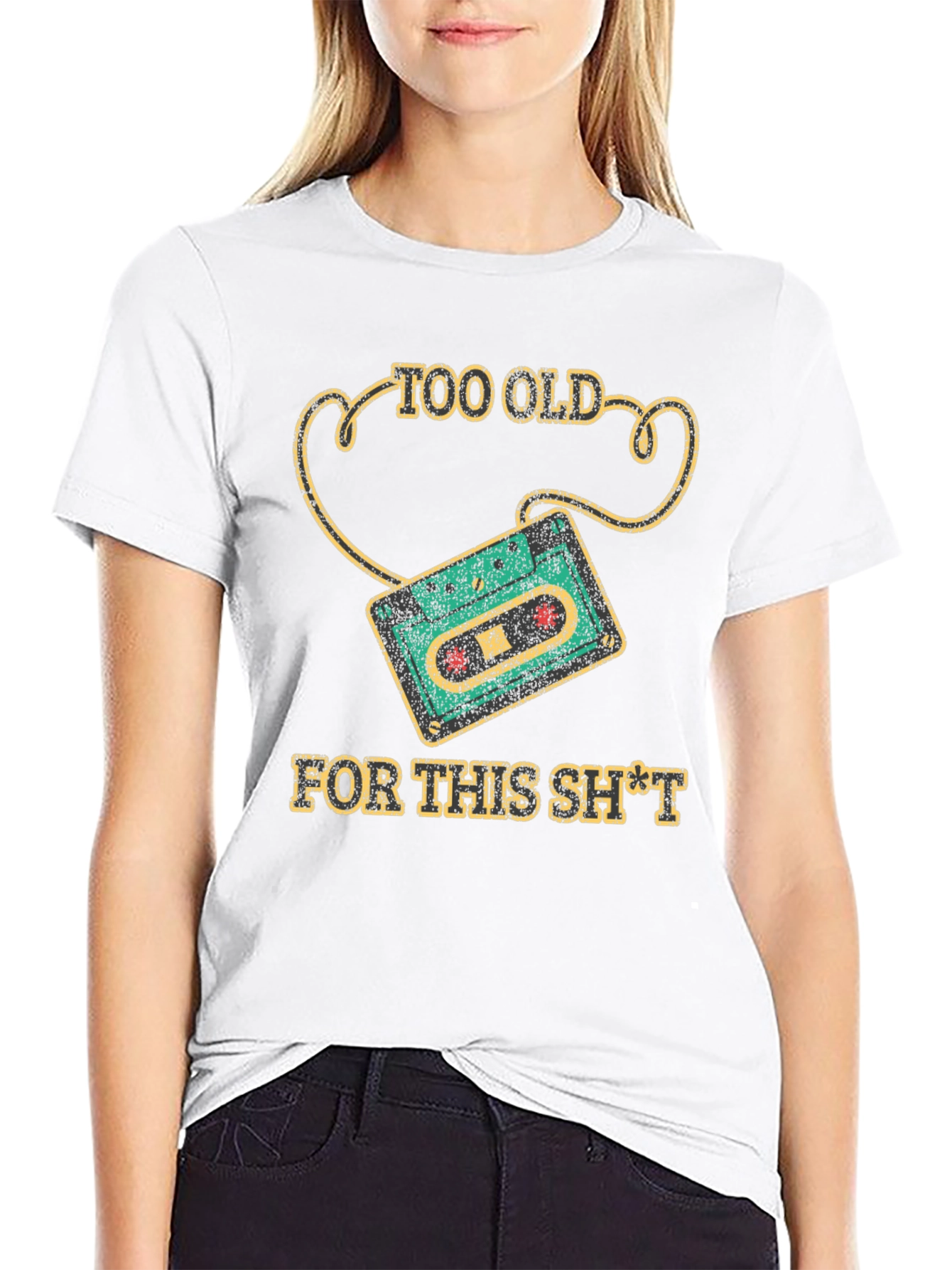 Too Old Cassette Tape Graphic Tee - 9