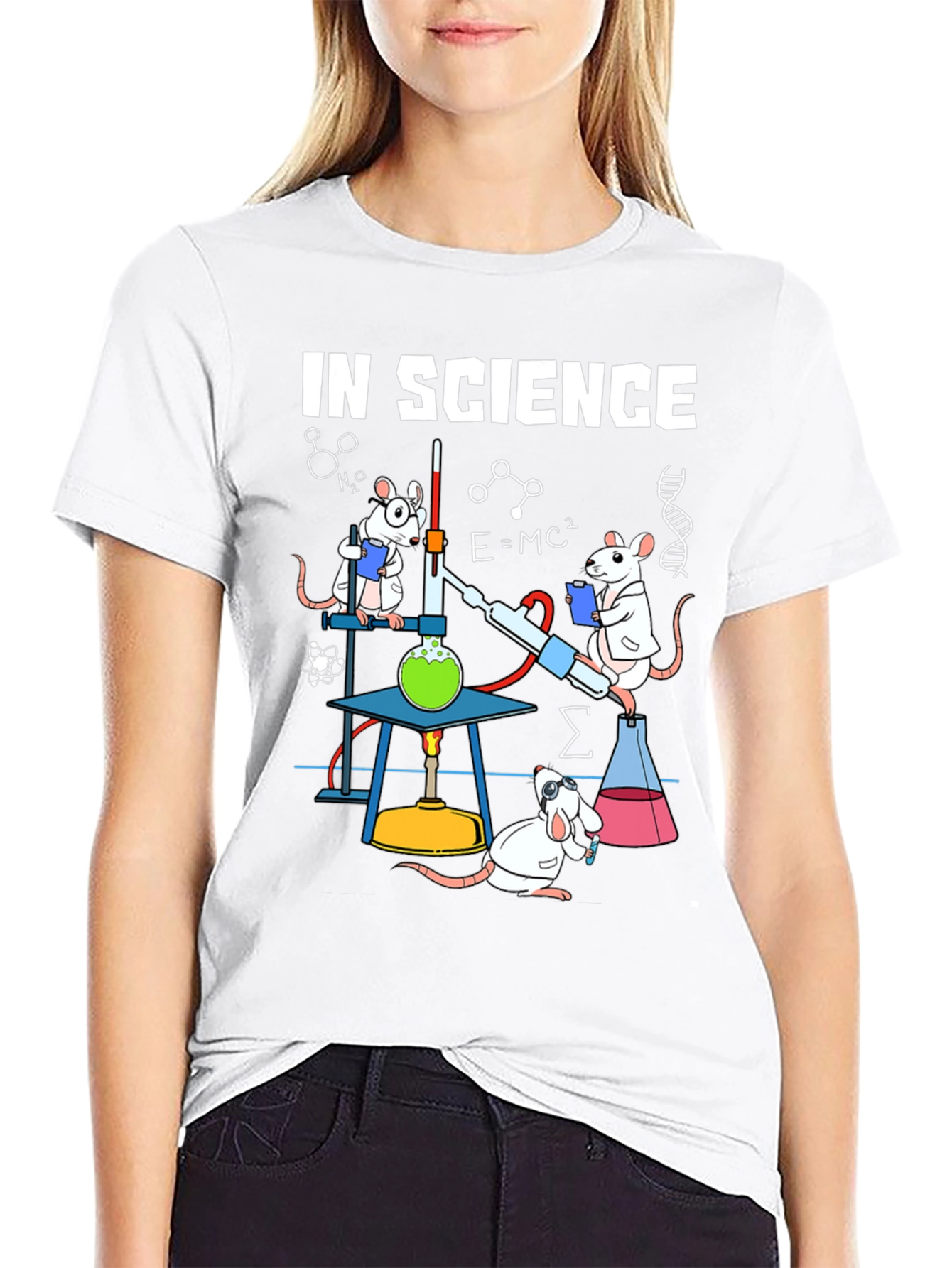 Black Science Rat T-Shirt - Black Cotton Blend Tee view 9