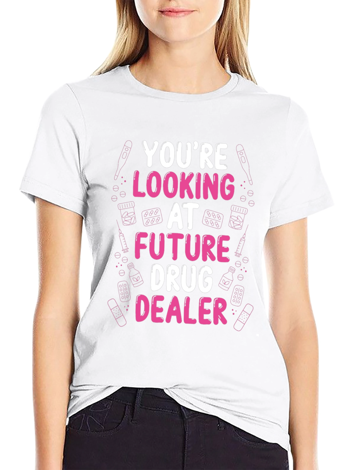 Black Future Drug Dealer Funny Graphic T-Shirt view 9