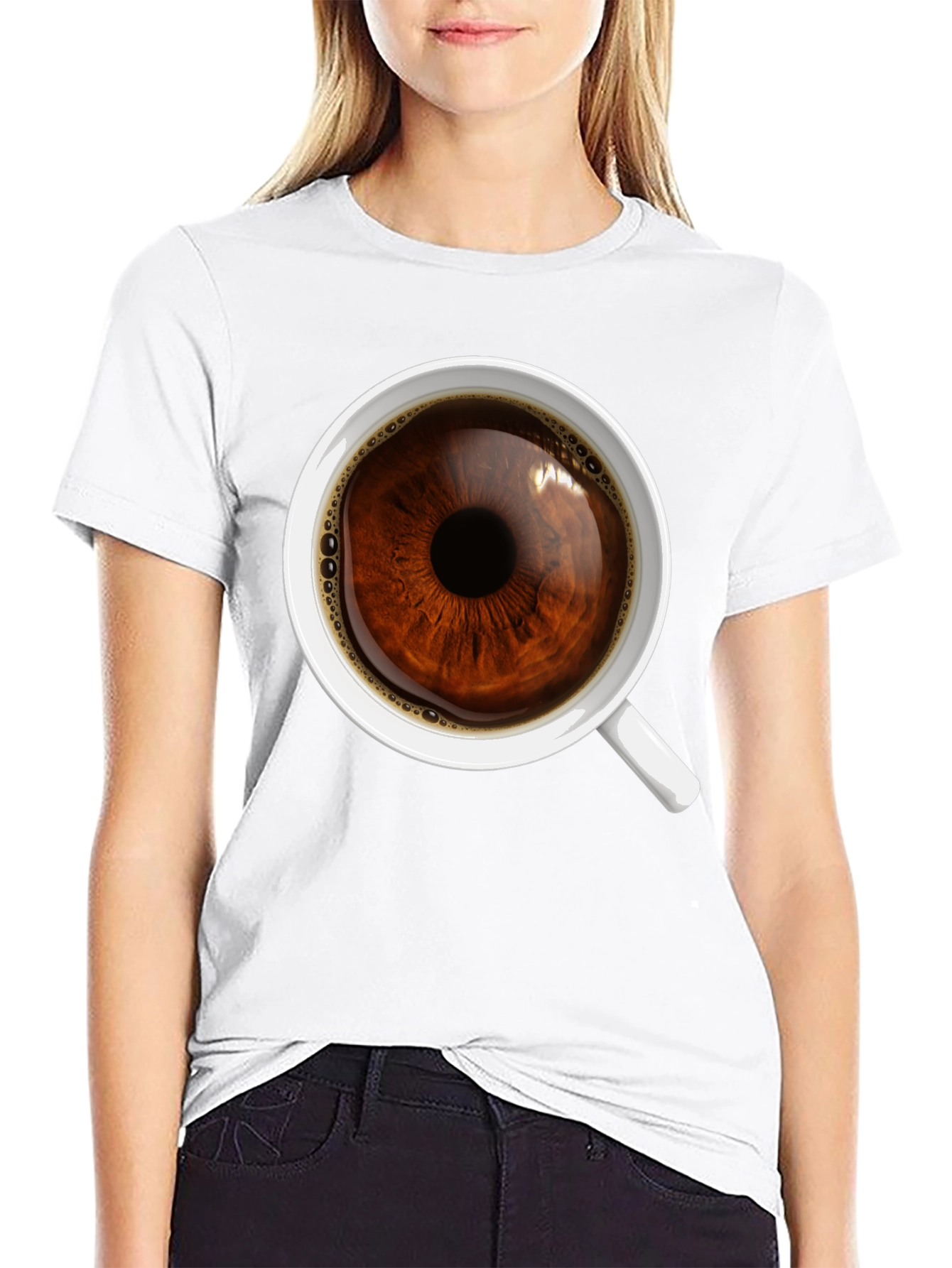 Black Eye See Coffee T-Shirt - Unique Graphic Tee view 9