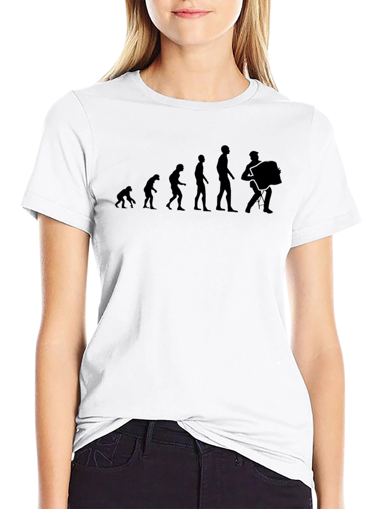 Black Accordion Evolution T-Shirt - Black view 9