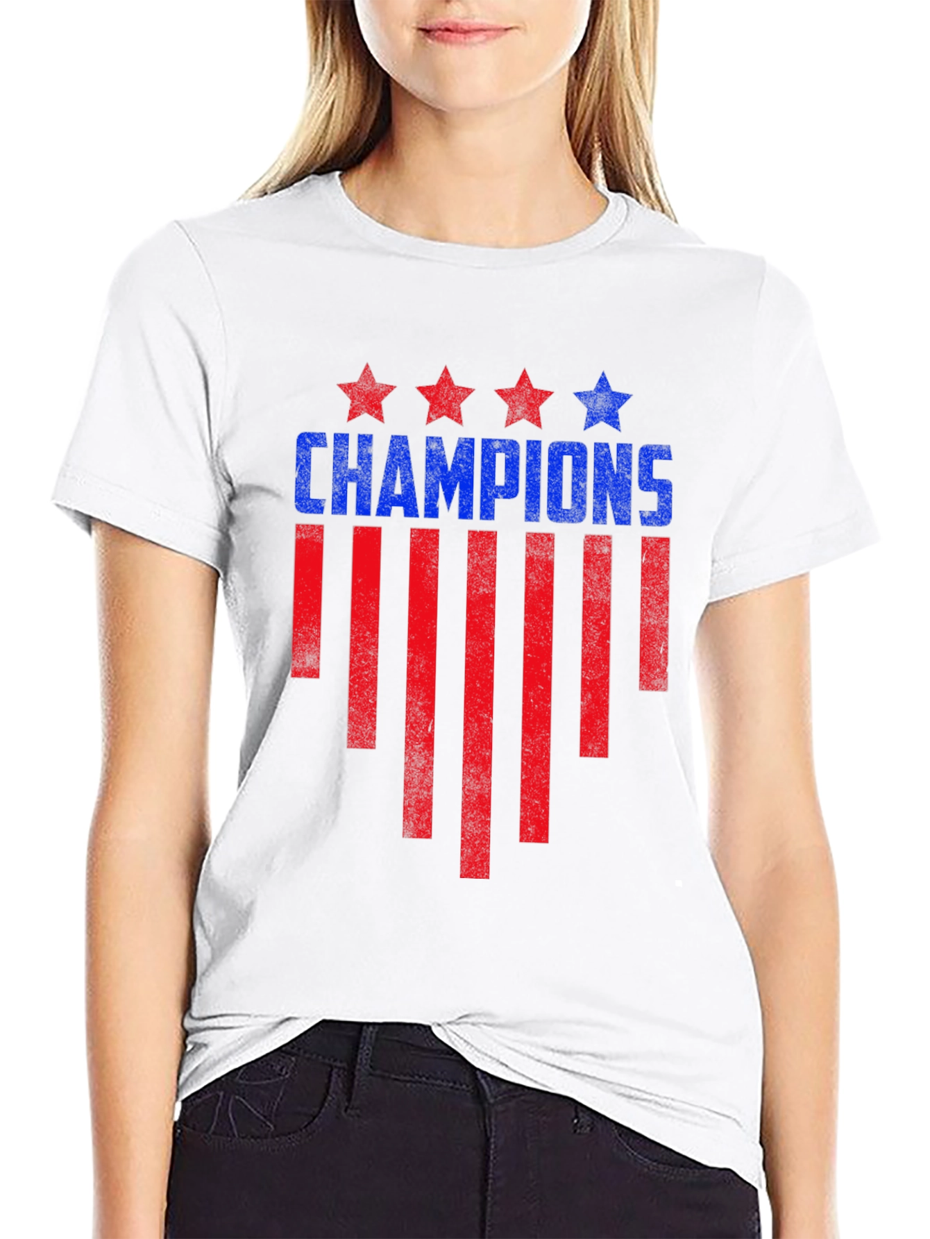 Black Champions Graphic Tee - Patriotic Design view 9