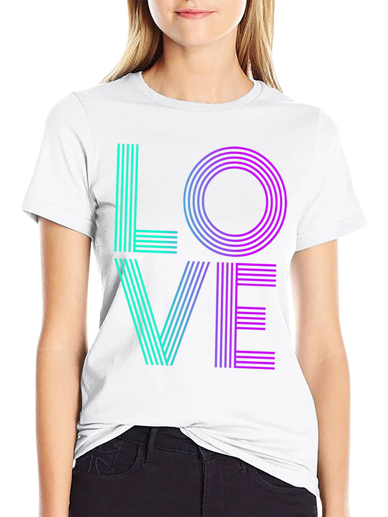 Black LOVE Graphic Tee - Retro Style view 9