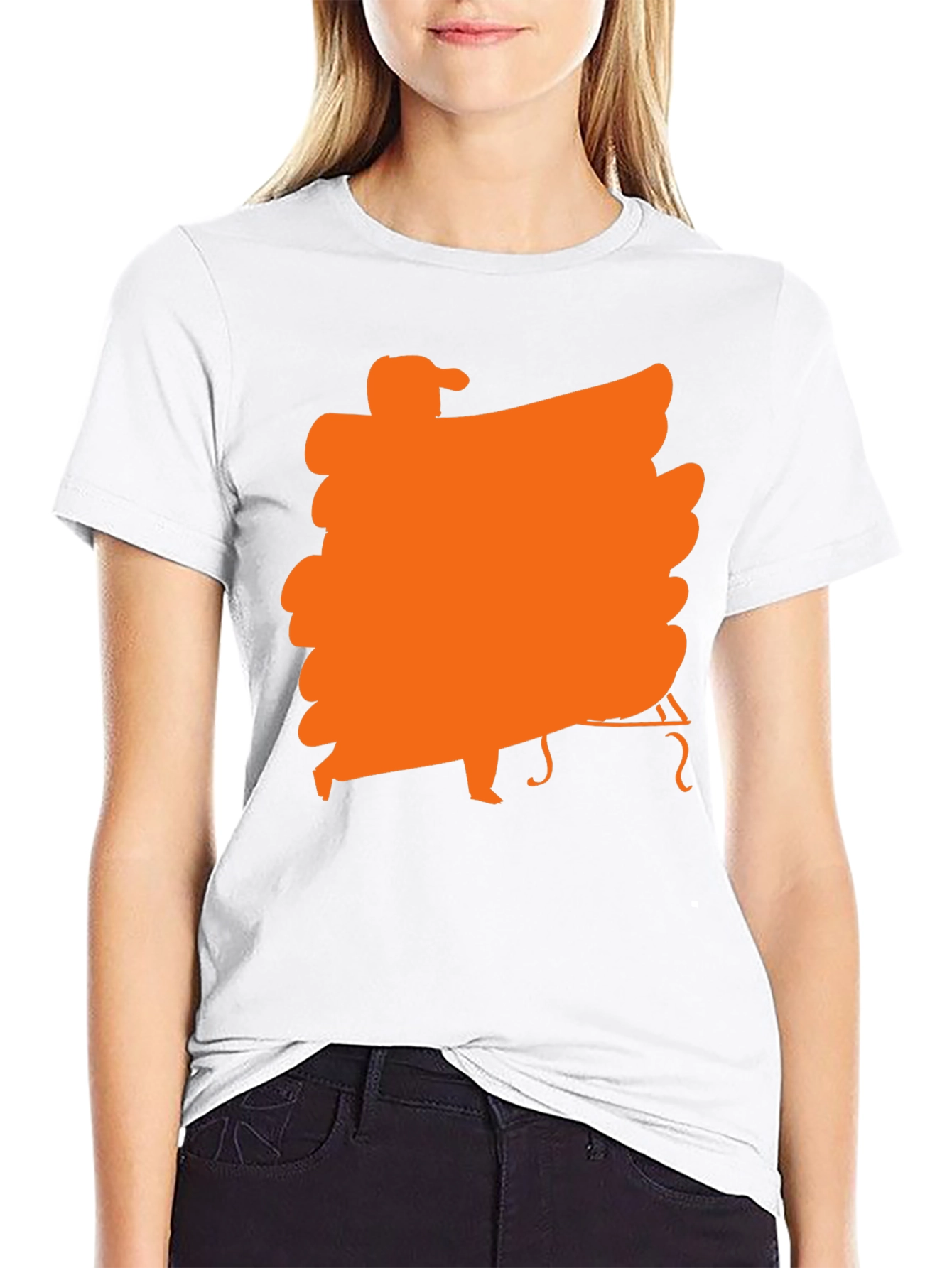 Black Black T-Shirt with Orange Musician Graphic view 9