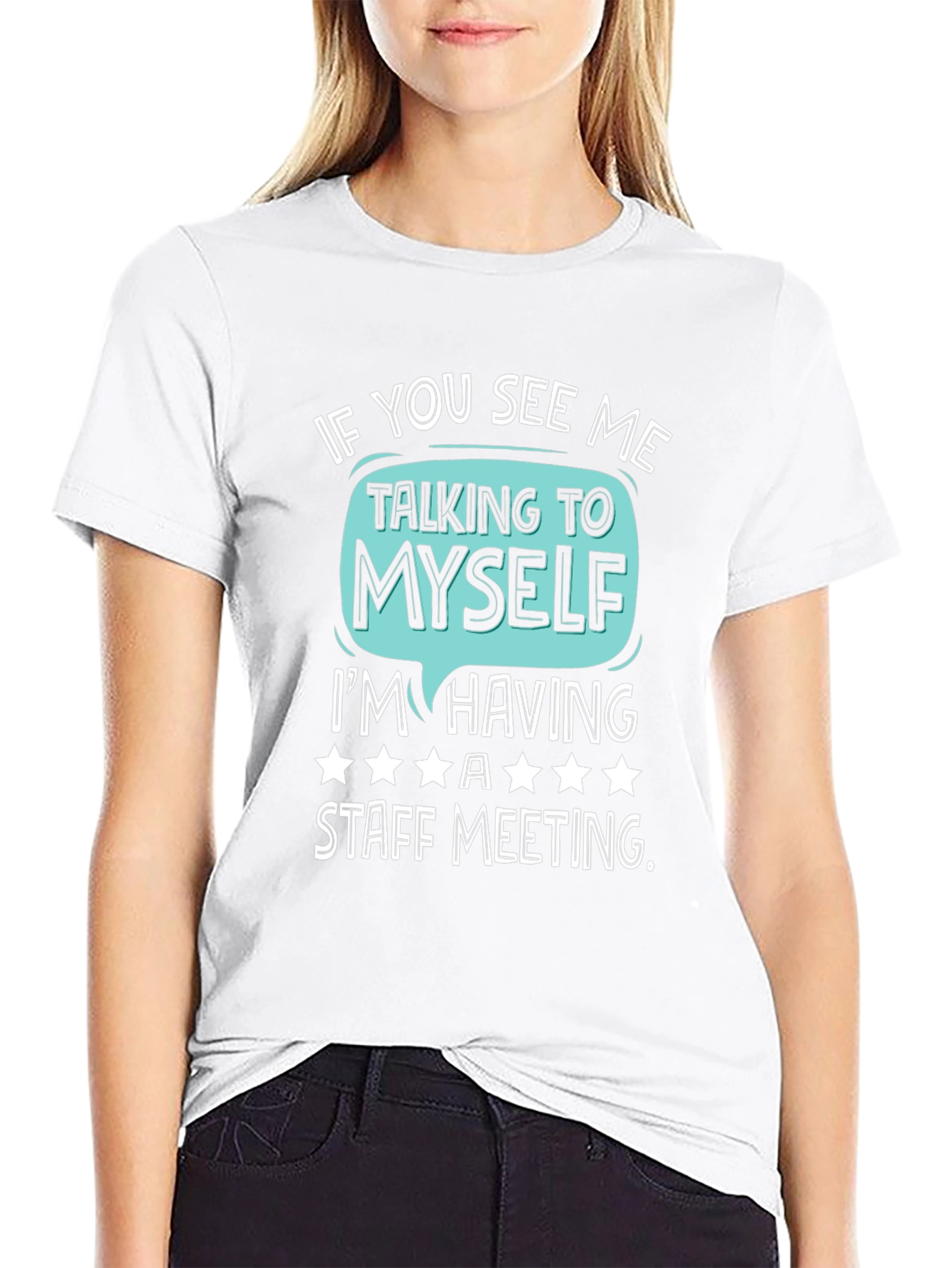 Black Staff Meeting T-Shirt Funny Introvert Tee view 9