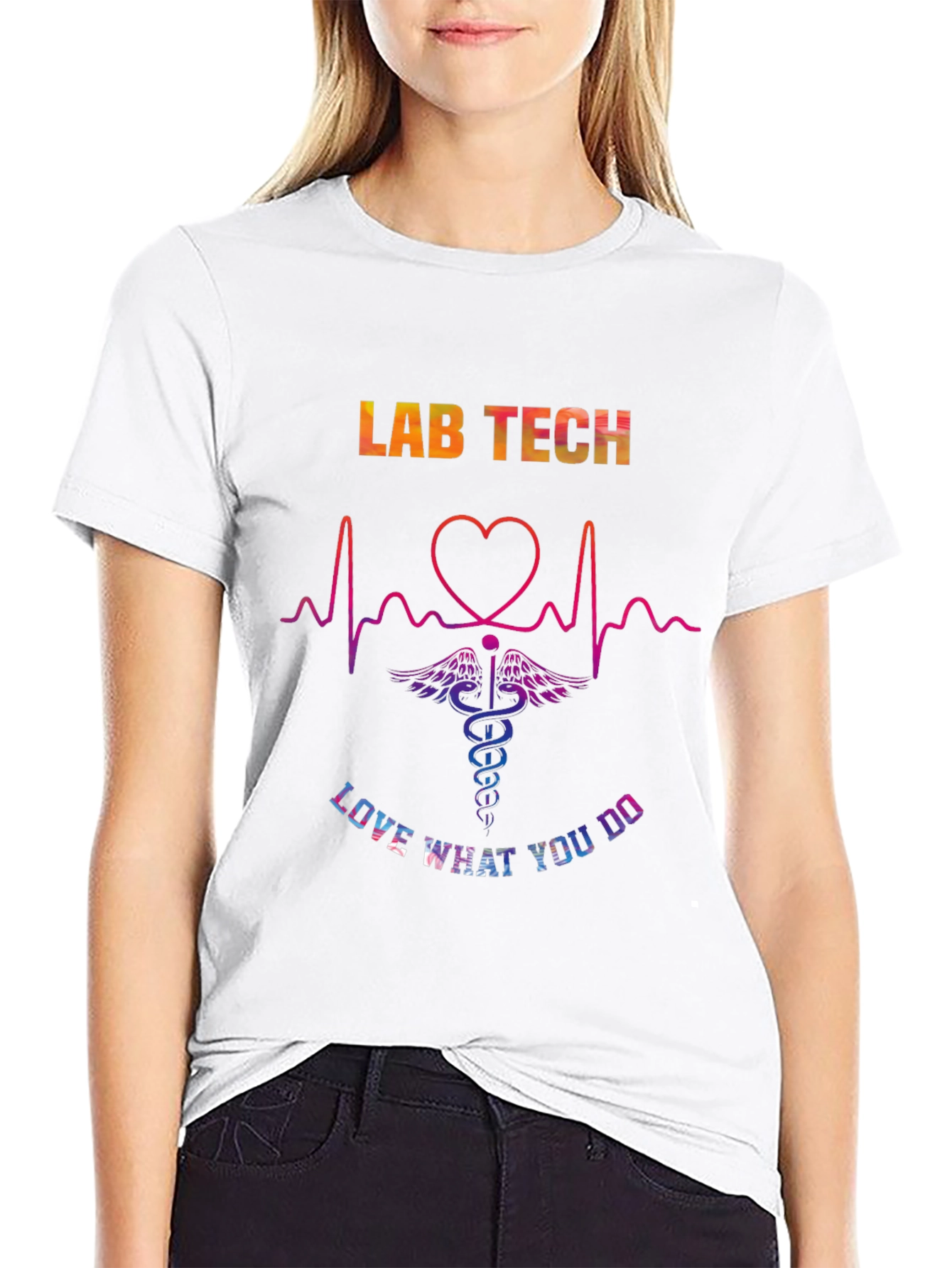 Black Lab Tech Love What You Do Graphic T-Shirt view 9