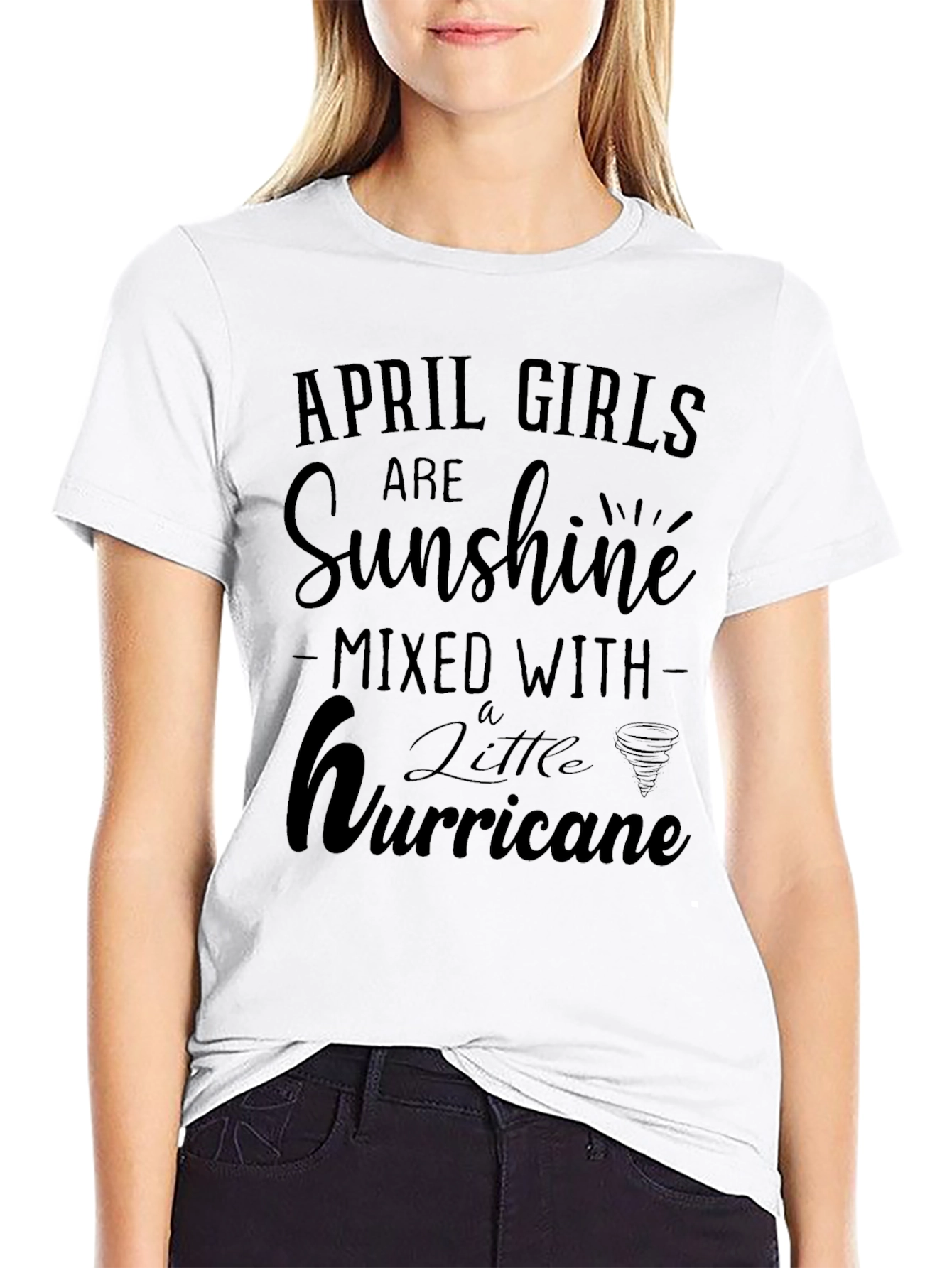 Black April Girls Sunshine Hurricane T-Shirt view 9