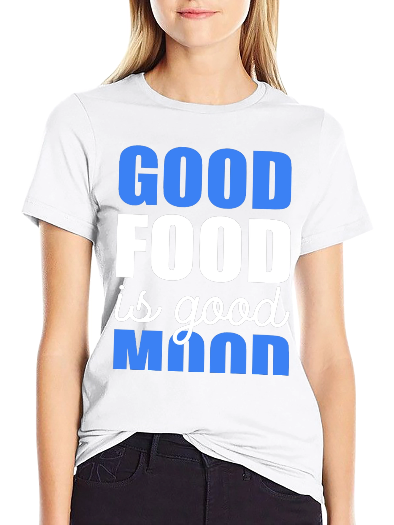 Black Good Food Good Mood T-Shirt view 9