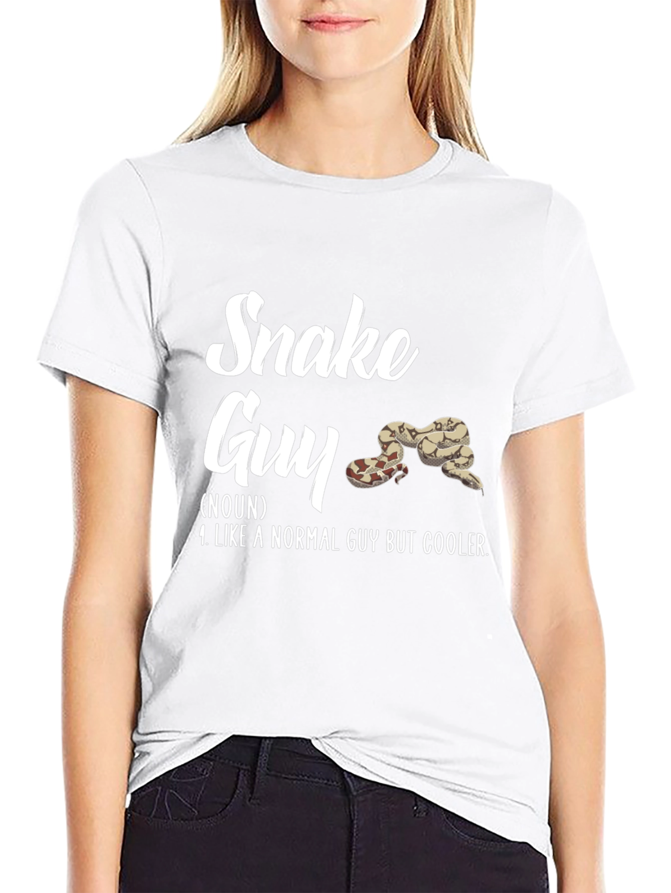 Black Snake Guy Definition T-Shirt - Cool Reptile Lover Tee view 9