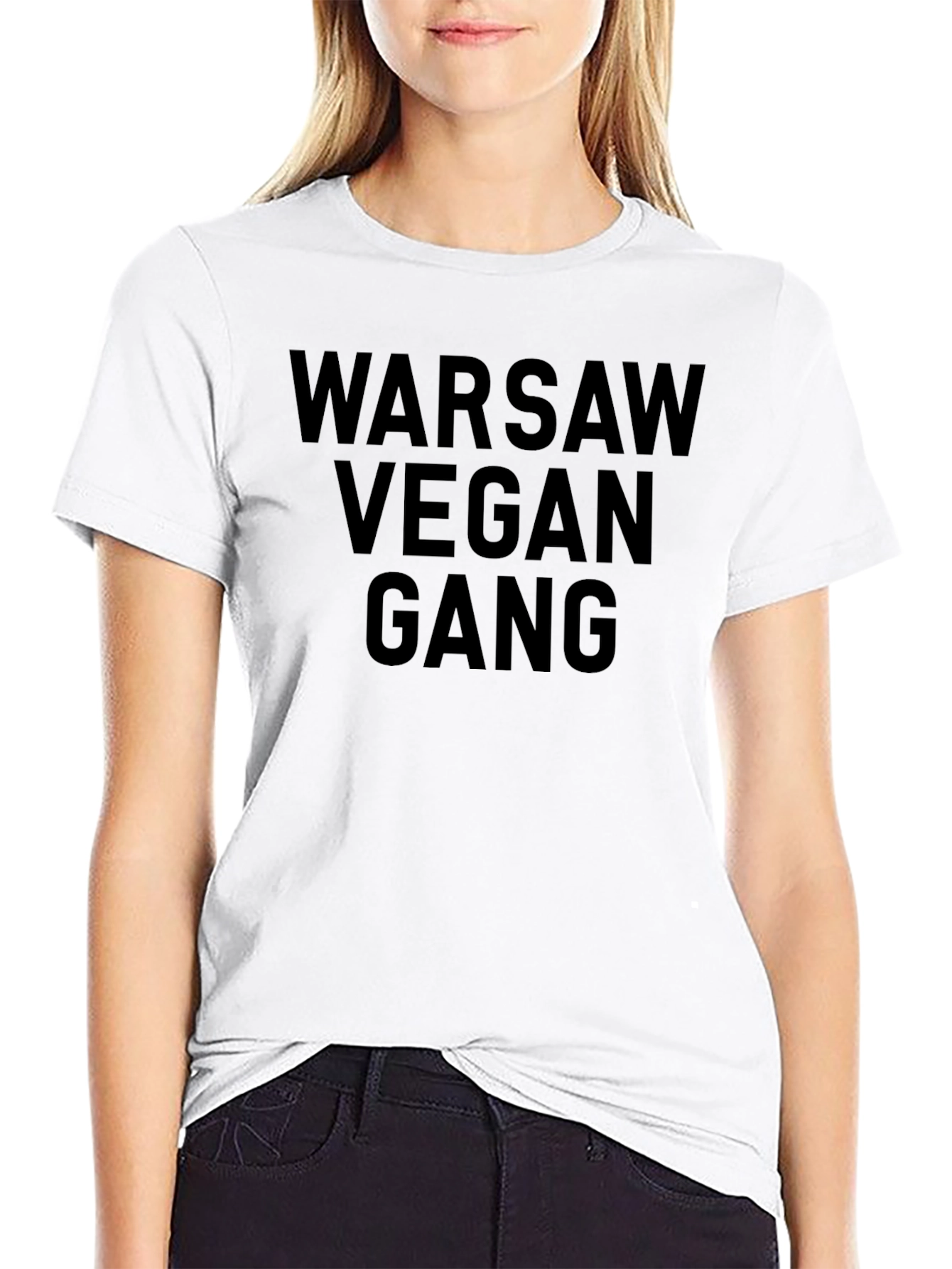 Black Warsaw Vegan Gang T-Shirt - Bold Statement Tee view 9