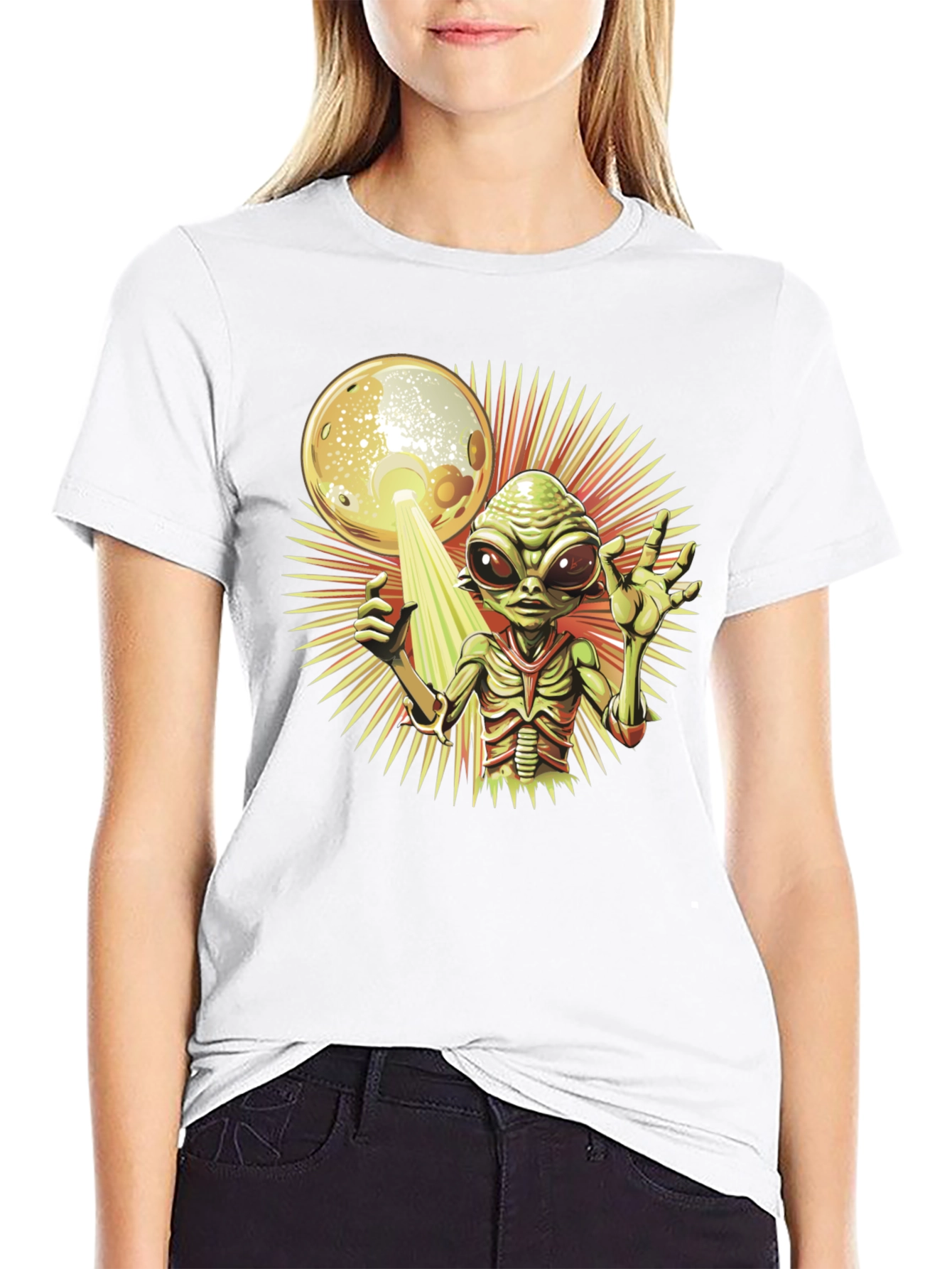 Black Alien Abduction T-Shirt - Out of This World Style view 9