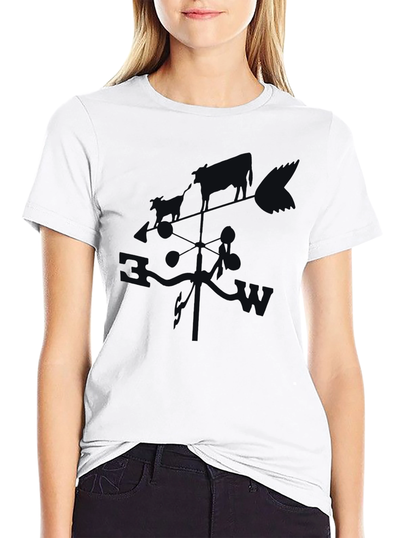 Black Modern Black Graphic Print T-Shirt view 9