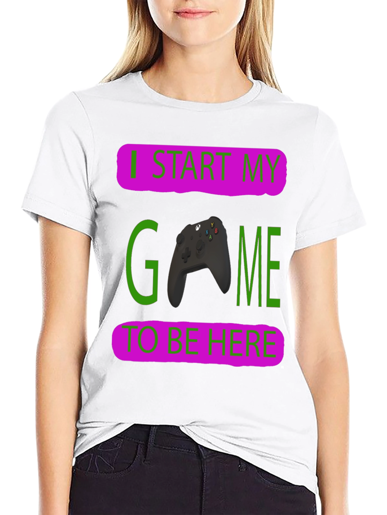 Black Gamer T-Shirt: I Start My Game To Be Here view 9