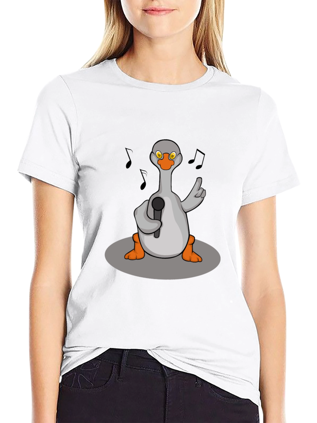 Black Singing Goose Graphic T-Shirt view 9