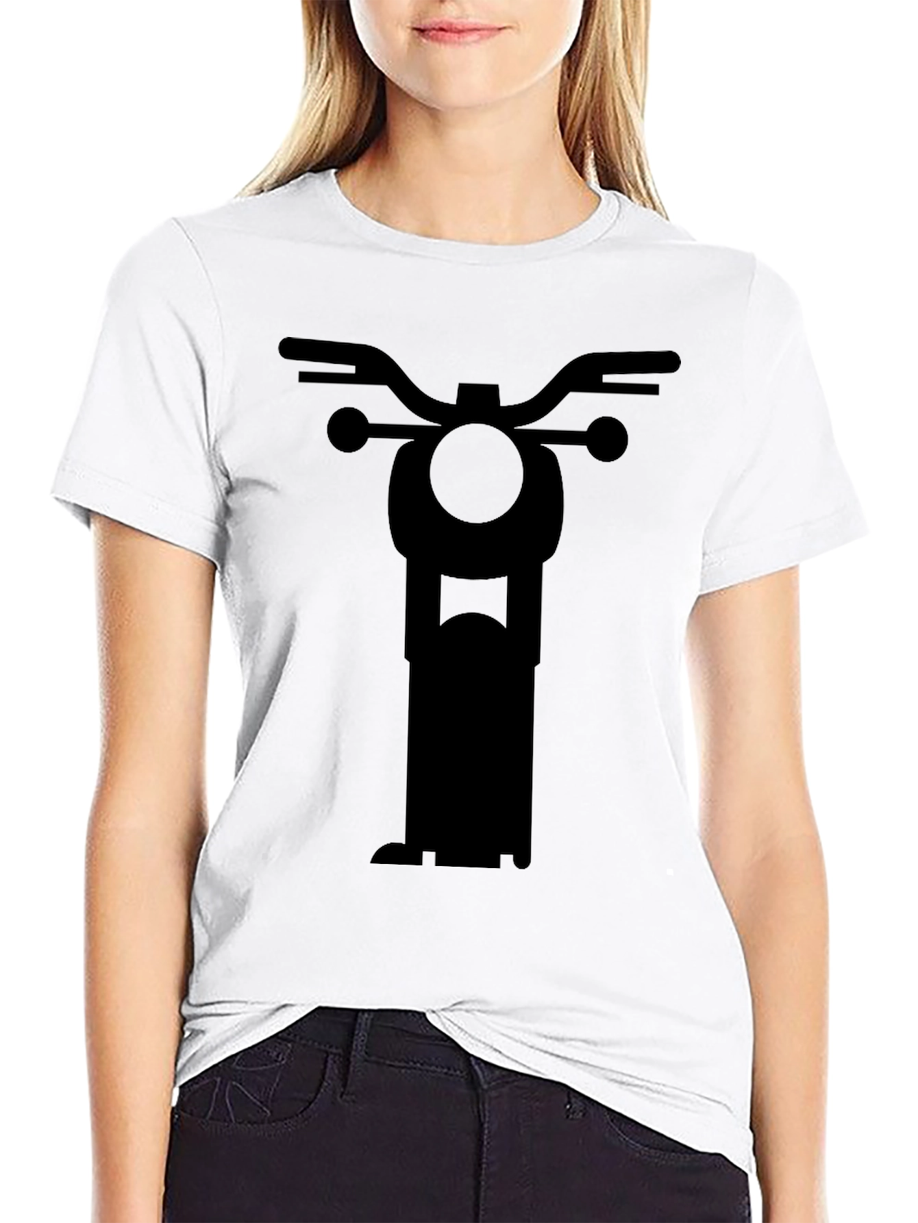 Black Motorcycle Graphic Tee - Classic Ride Style view 9