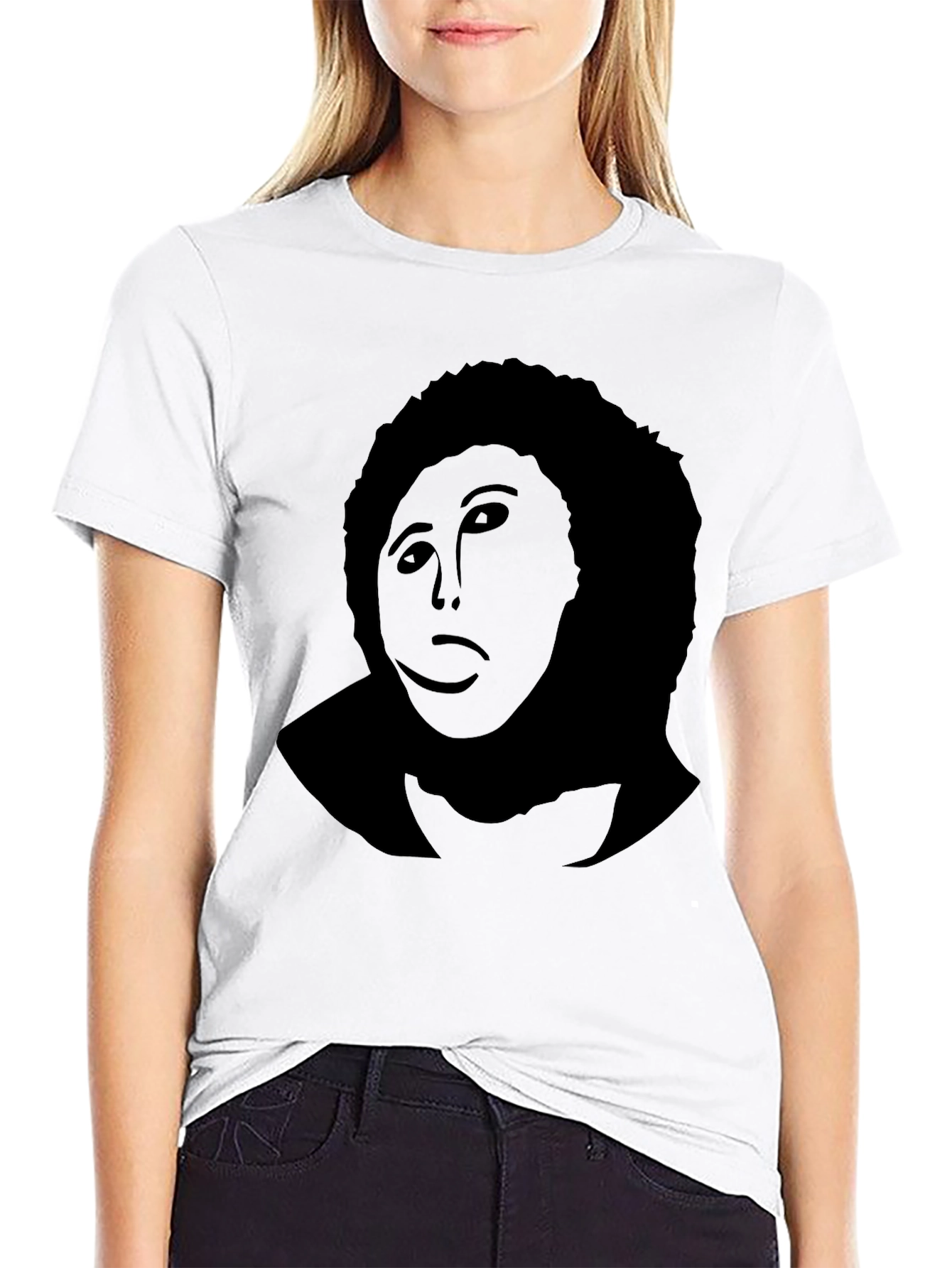 Black Retro Silhouette Black T-Shirt view 9