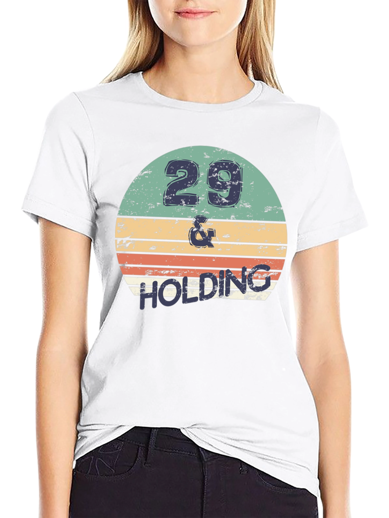 Black 29 & Holding Birthday T-Shirt Retro Design view 9