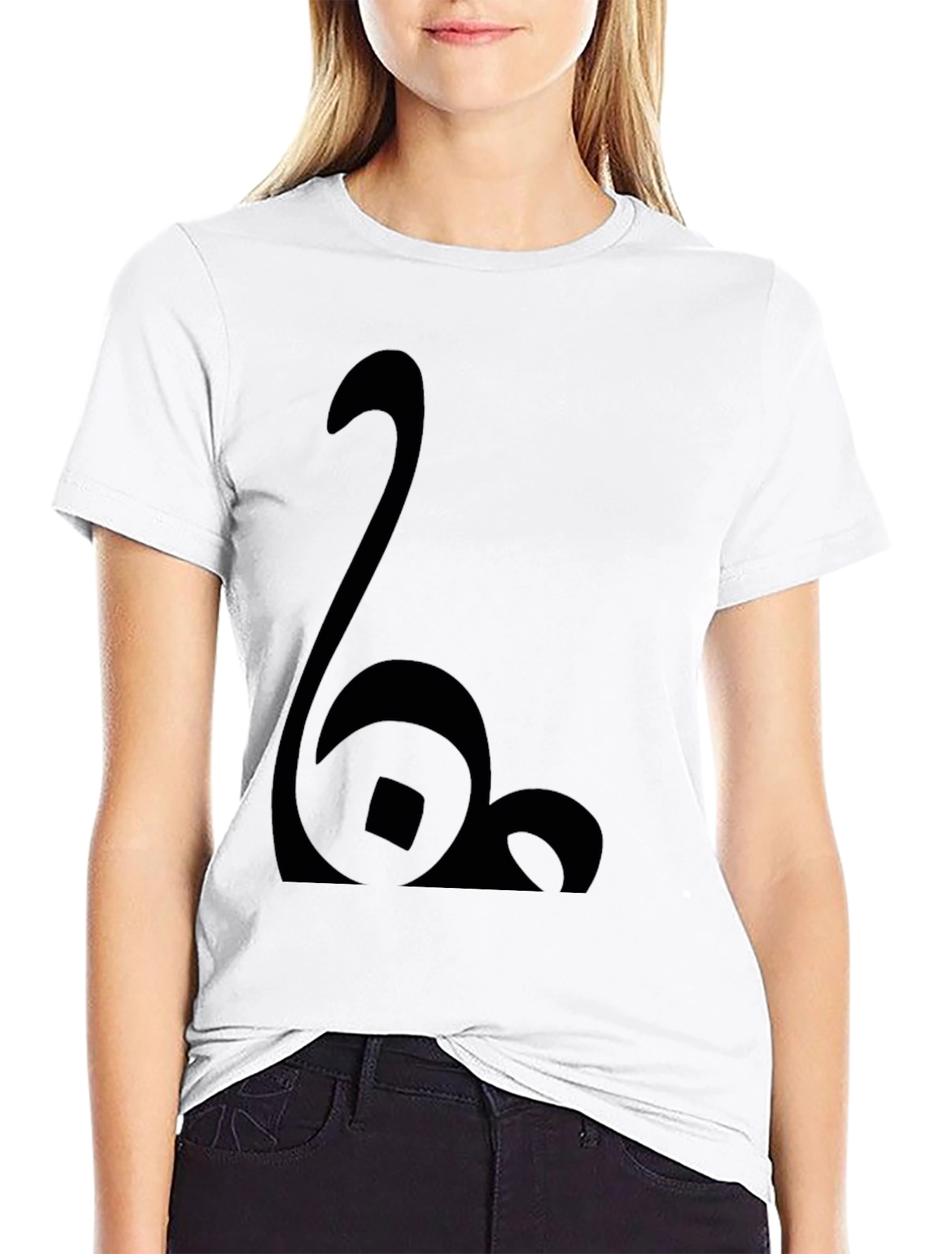 Black Modern Black Graphic Tee - Abstract Design view 9