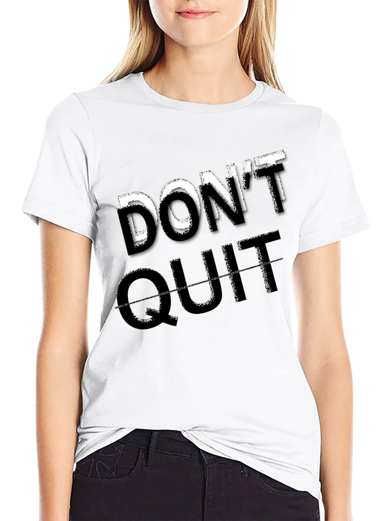 Black Don't Quit Motivational Graphic Tee view 9