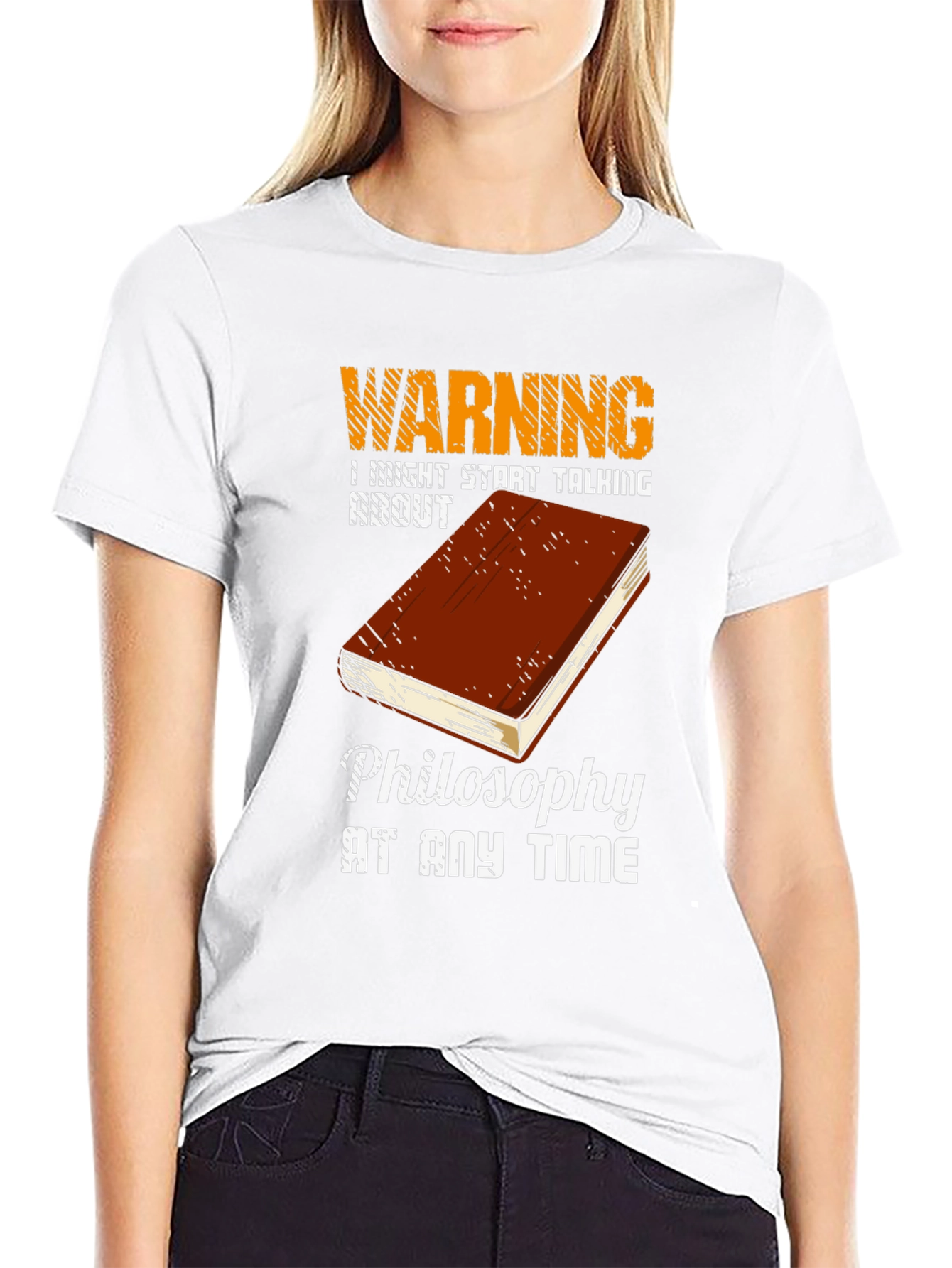 Black Warning Philosophy T-Shirt view 9