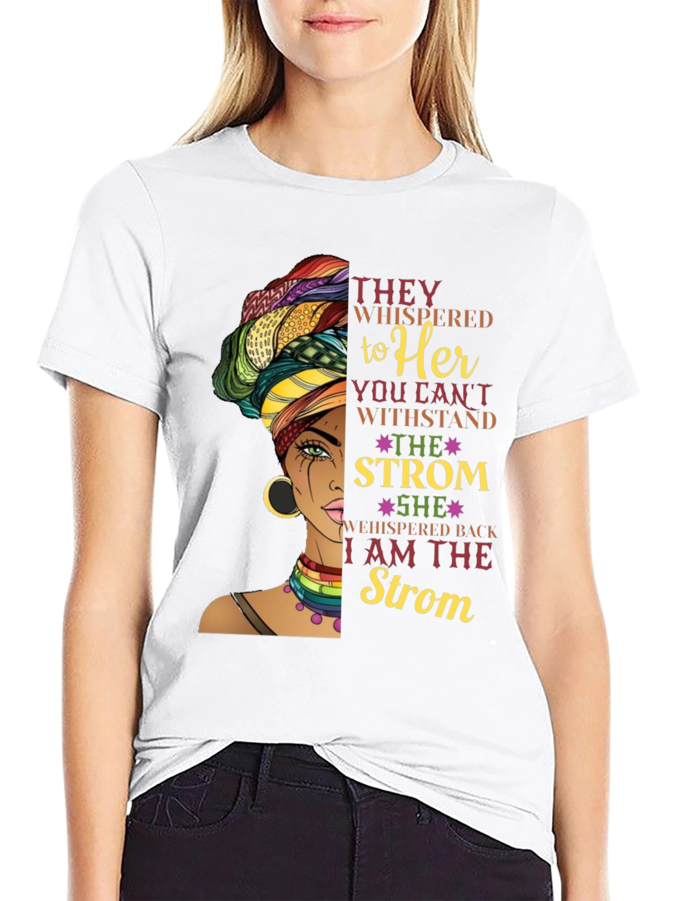 Black Empowered Woman T-Shirt: I am the Storm view 9