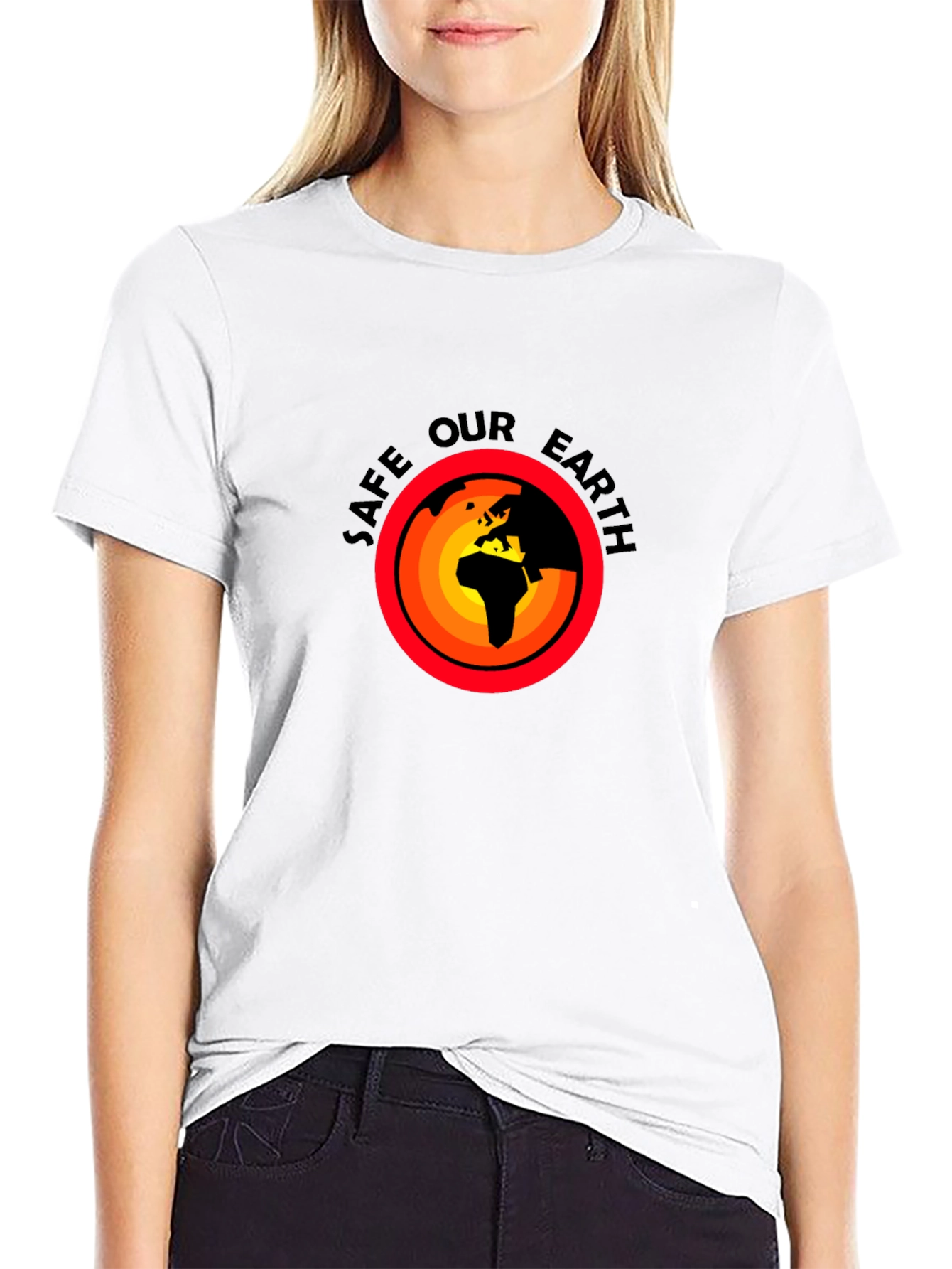 Black Save Our Earth Graphic T-Shirt view 9