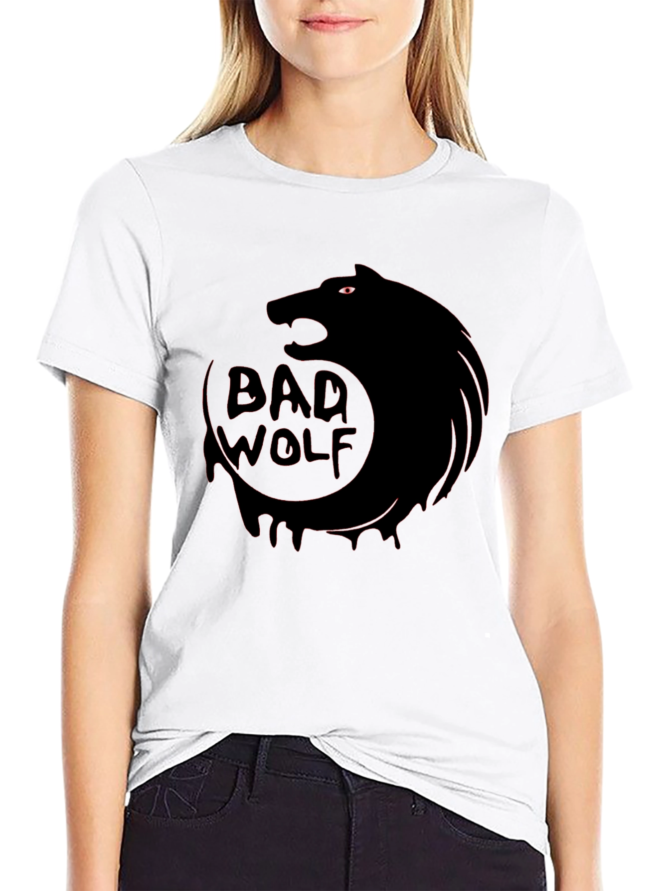 Black Bad Wolf Graphic Tee - Black T-Shirt view 9