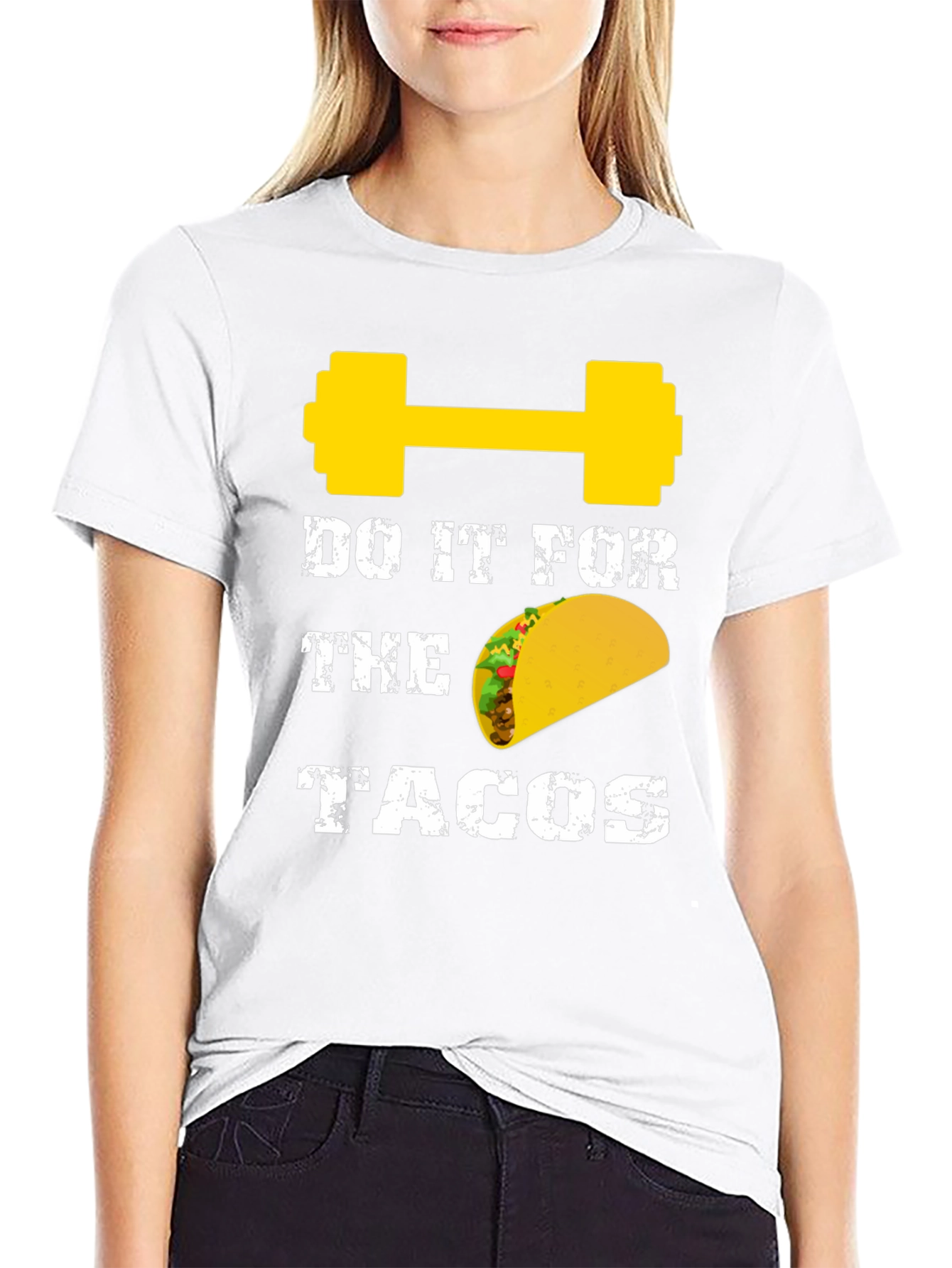 Black Do It For The Tacos Gym T-Shirt view 9