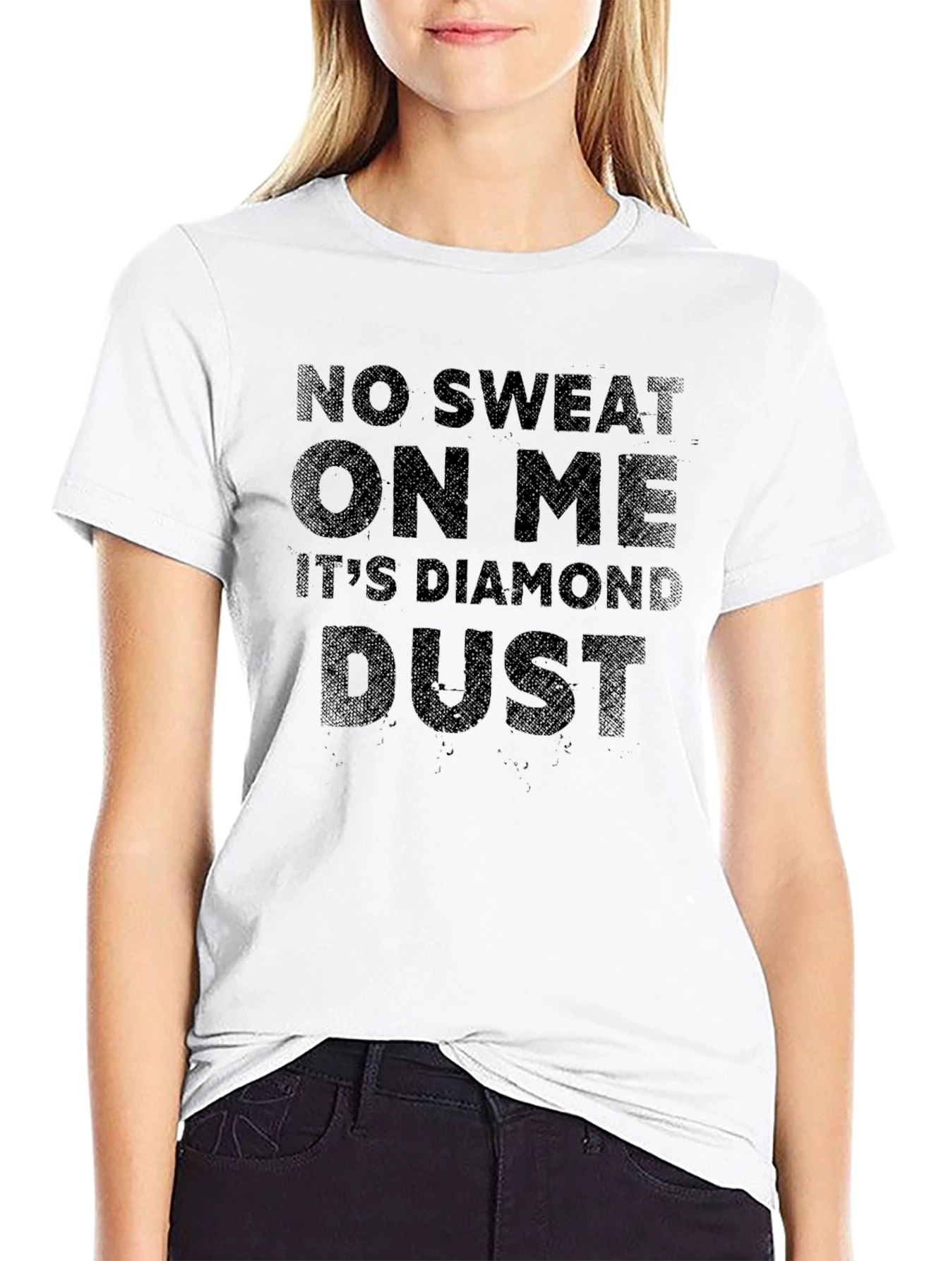 Black Diamond Dust T-Shirt - No Sweat On Me - Black Tee view 9