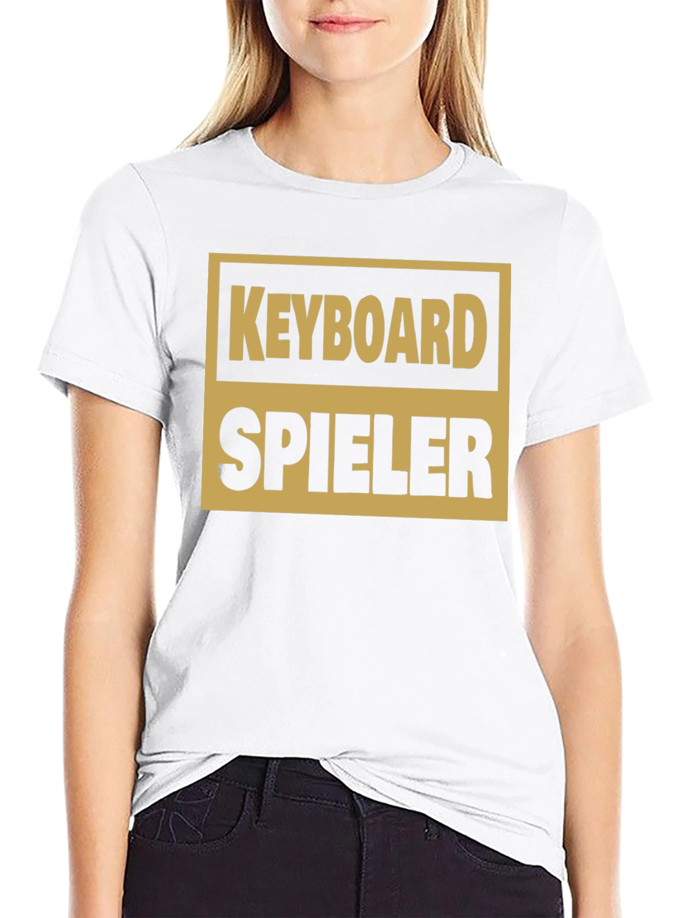 Black Keyboard Spieler T-Shirt Musician Novelty Top view 9