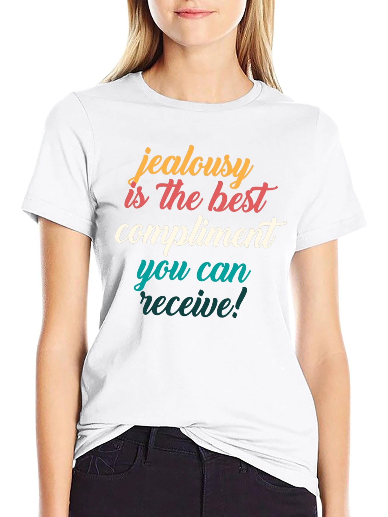 Jealousy Compliment Graphic T-Shirt - 9
