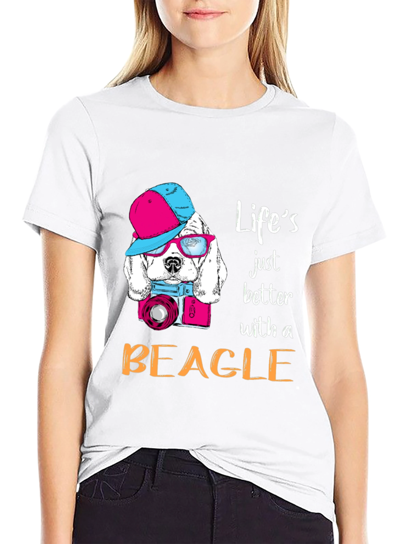 Black Beagle Lover T-Shirt: Life's Better with a Beagle! view 9