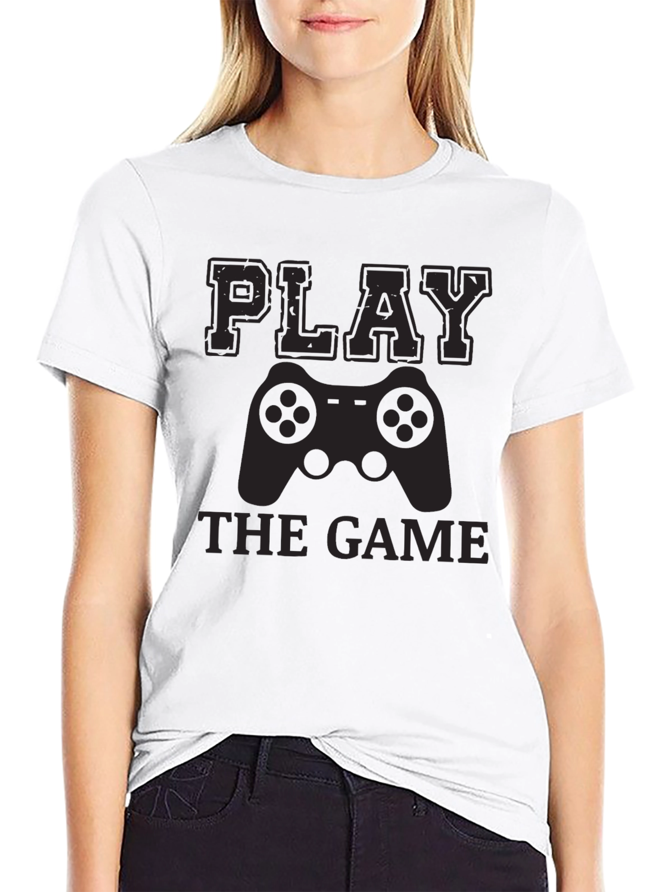 Black Play The Game T-Shirt - Gamer Style view 9