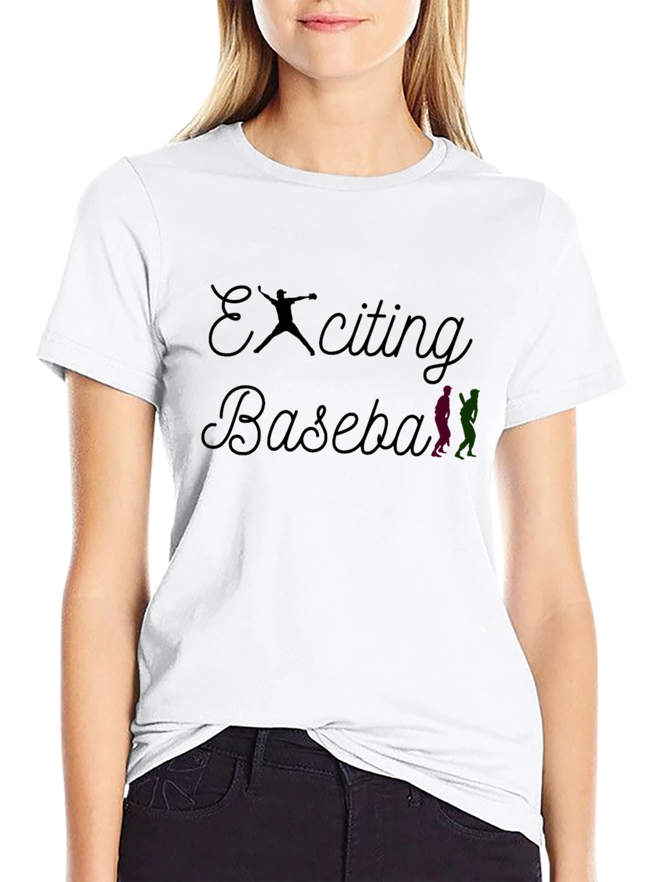 Black Exciting Baseball Graphic Tee - Black T-Shirt view 9