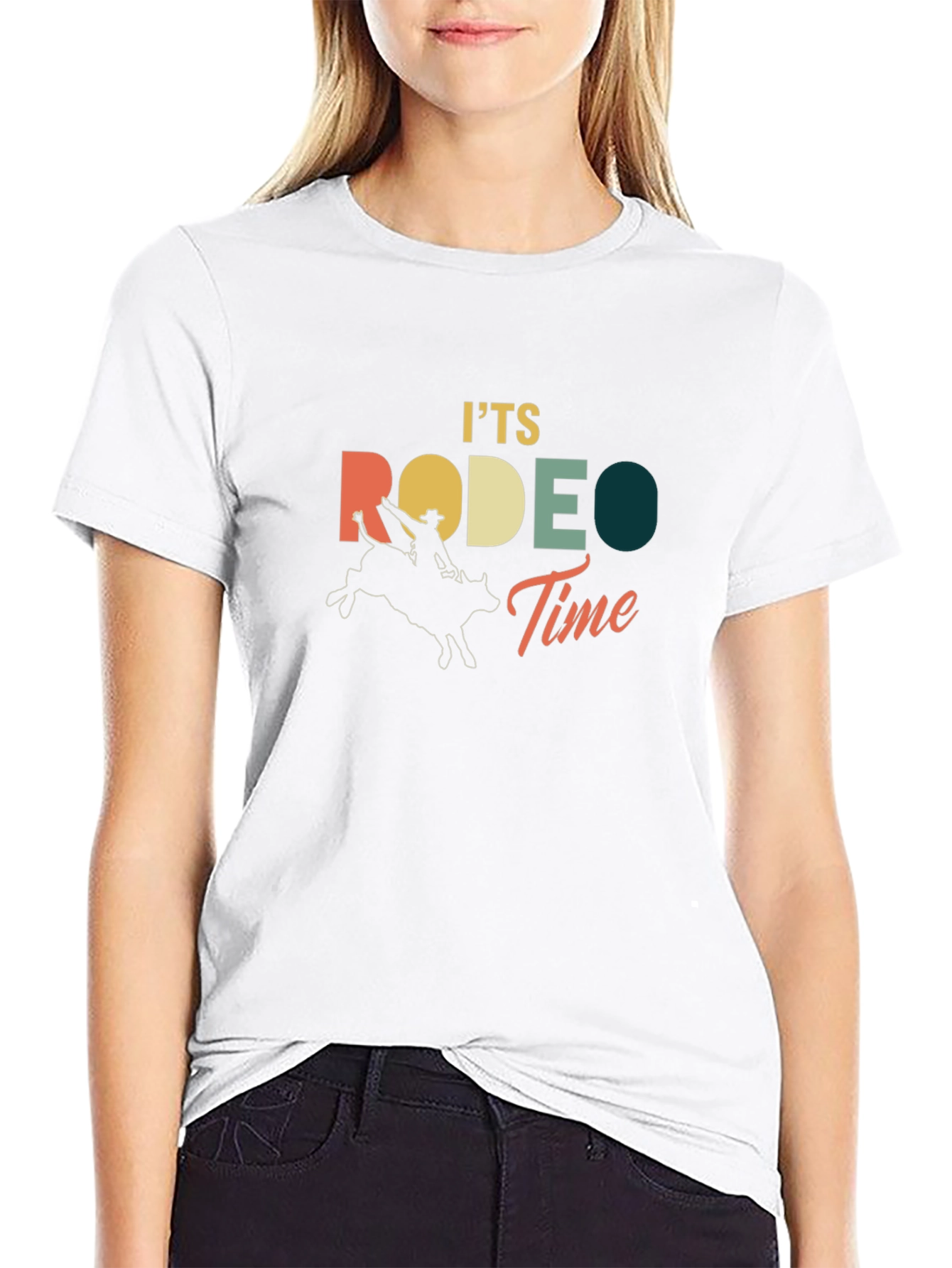 Black Rodeo Time Graphic Tee - Black Cotton Comfort view 9