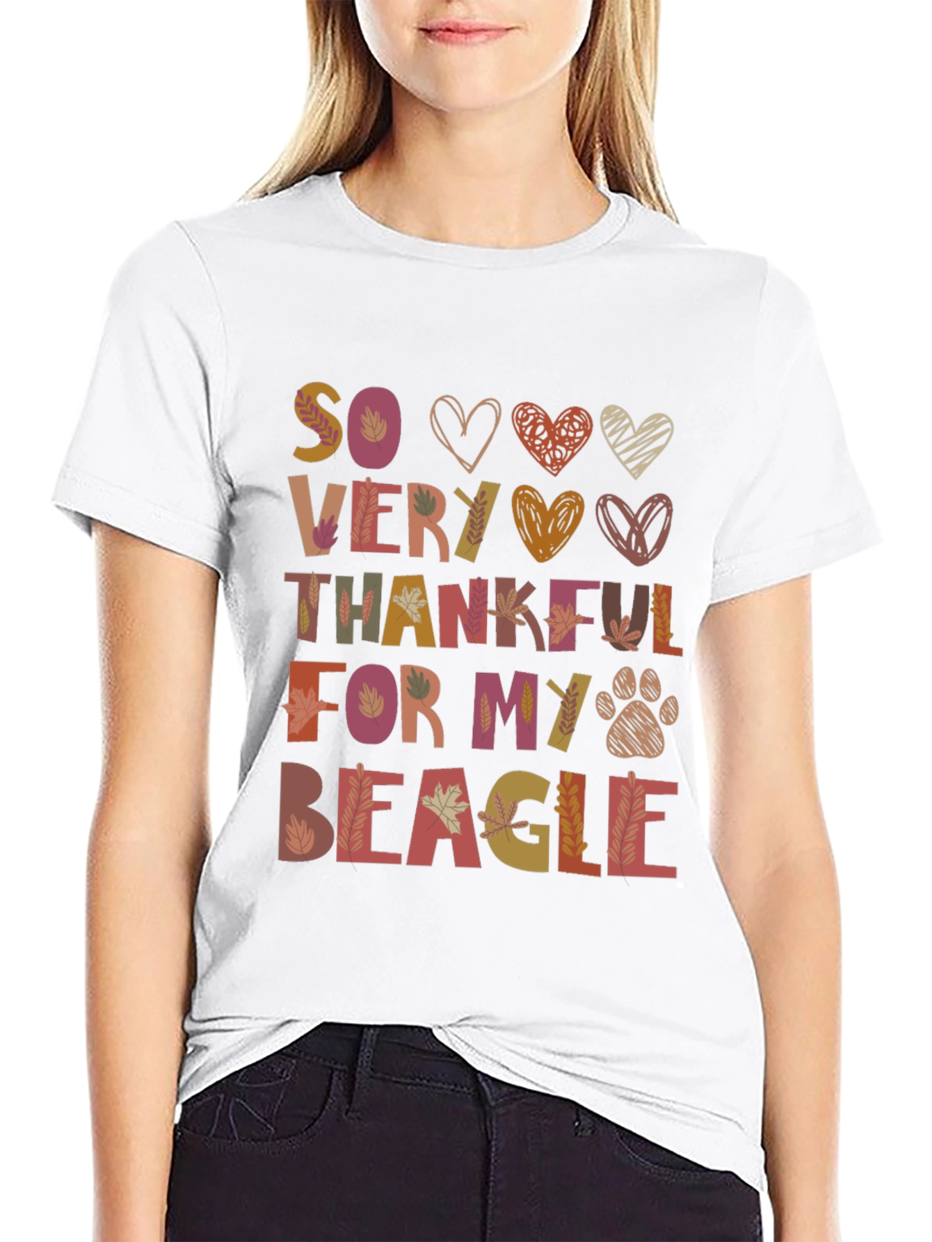 Black So Very Thankful For My Beagle T-Shirt view 9
