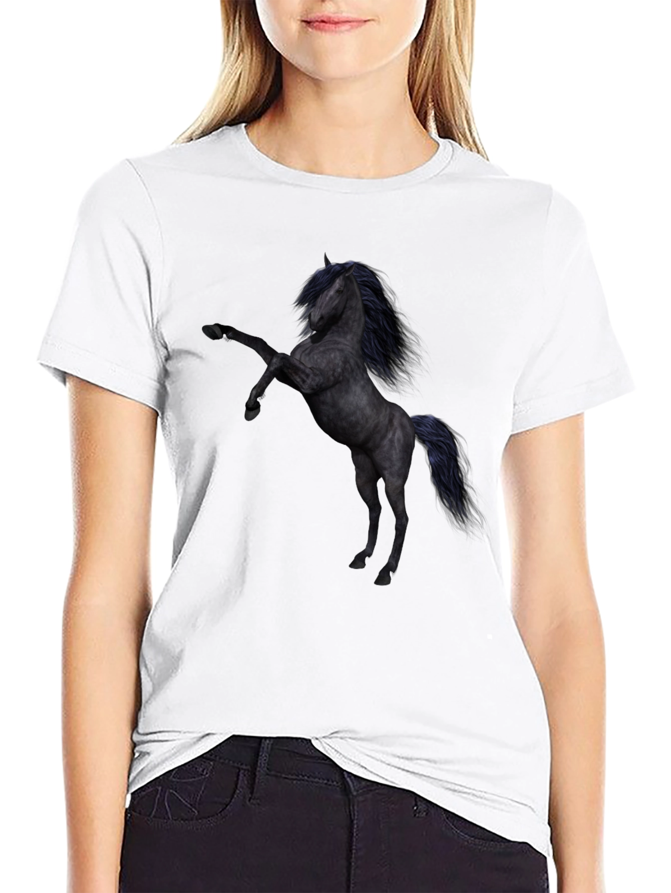 Black Horse Graphic T-Shirt view 9
