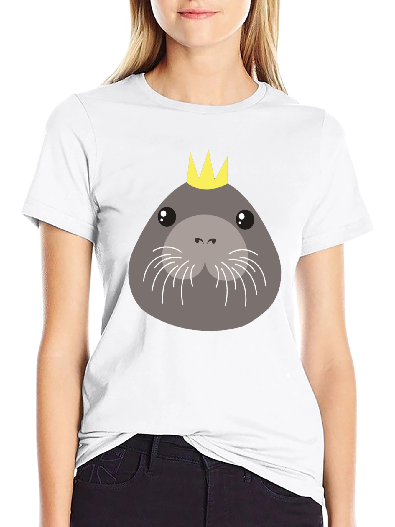 Black Seal With Crown Black T-Shirt view 9