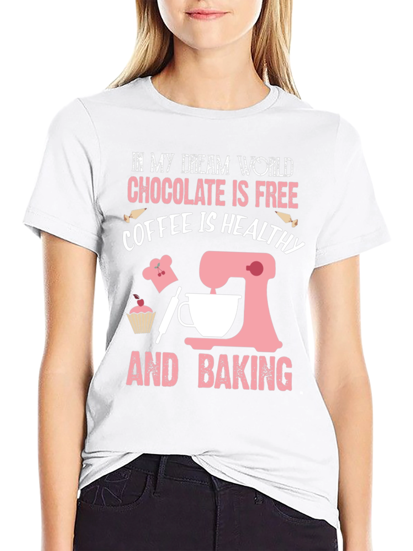 Black Dream World Baking T-Shirt view 9