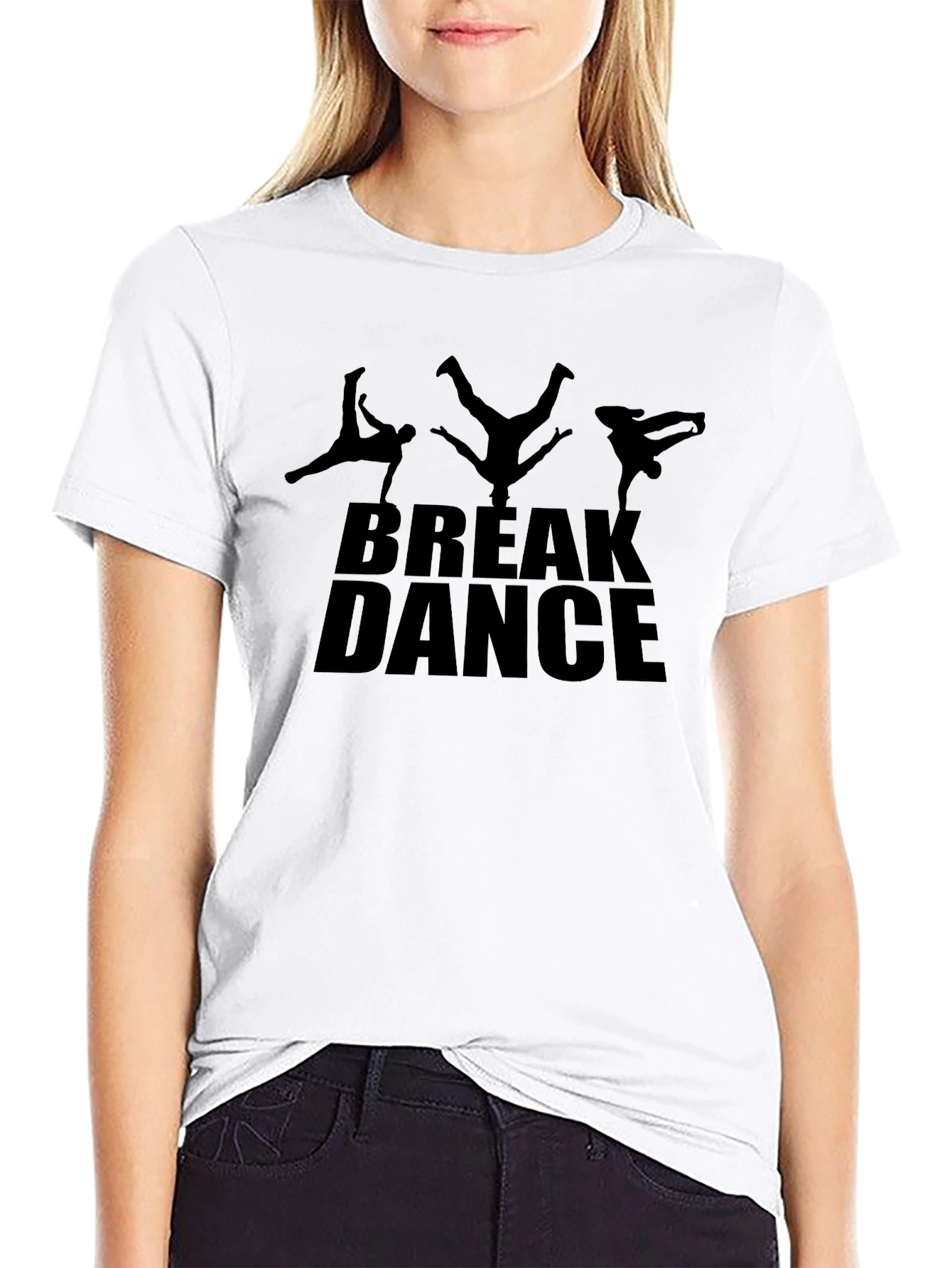 Black Break Dance Graphic Tee - Cool Dancer T-Shirt view 9