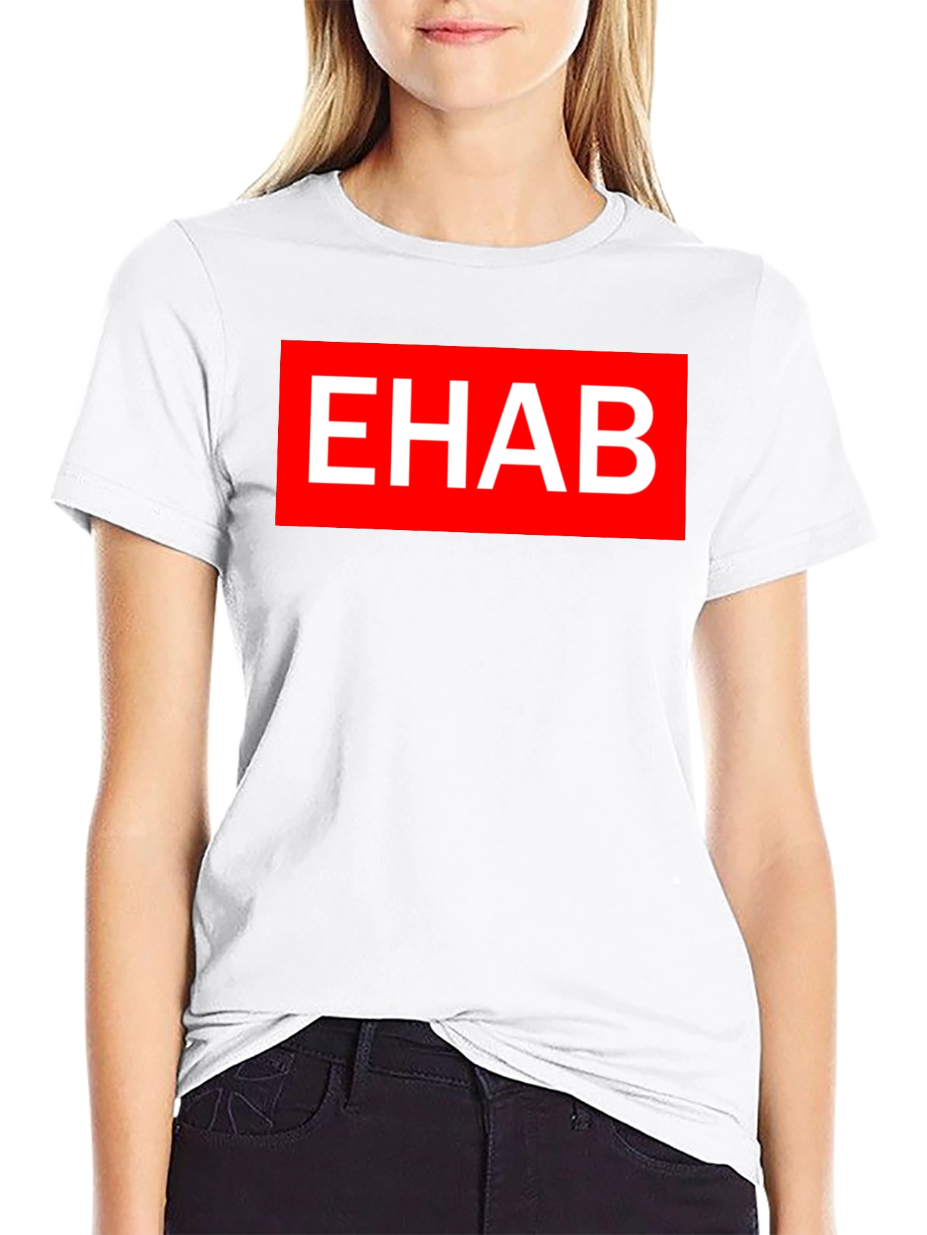 Black EHAB Graphic Tee - Bold Statement T-Shirt view 9
