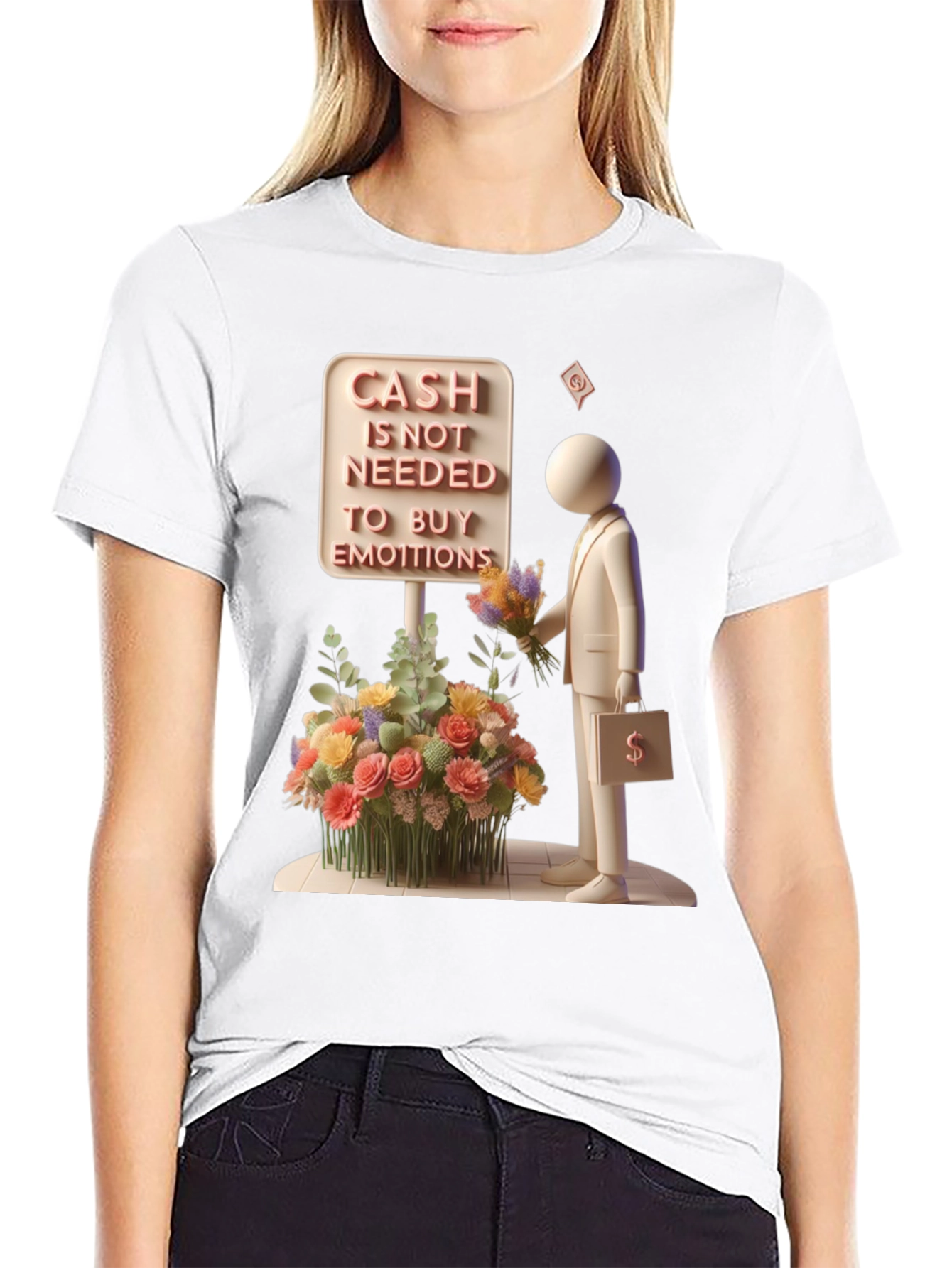 Black Emotional Investment Graphic Tee view 9