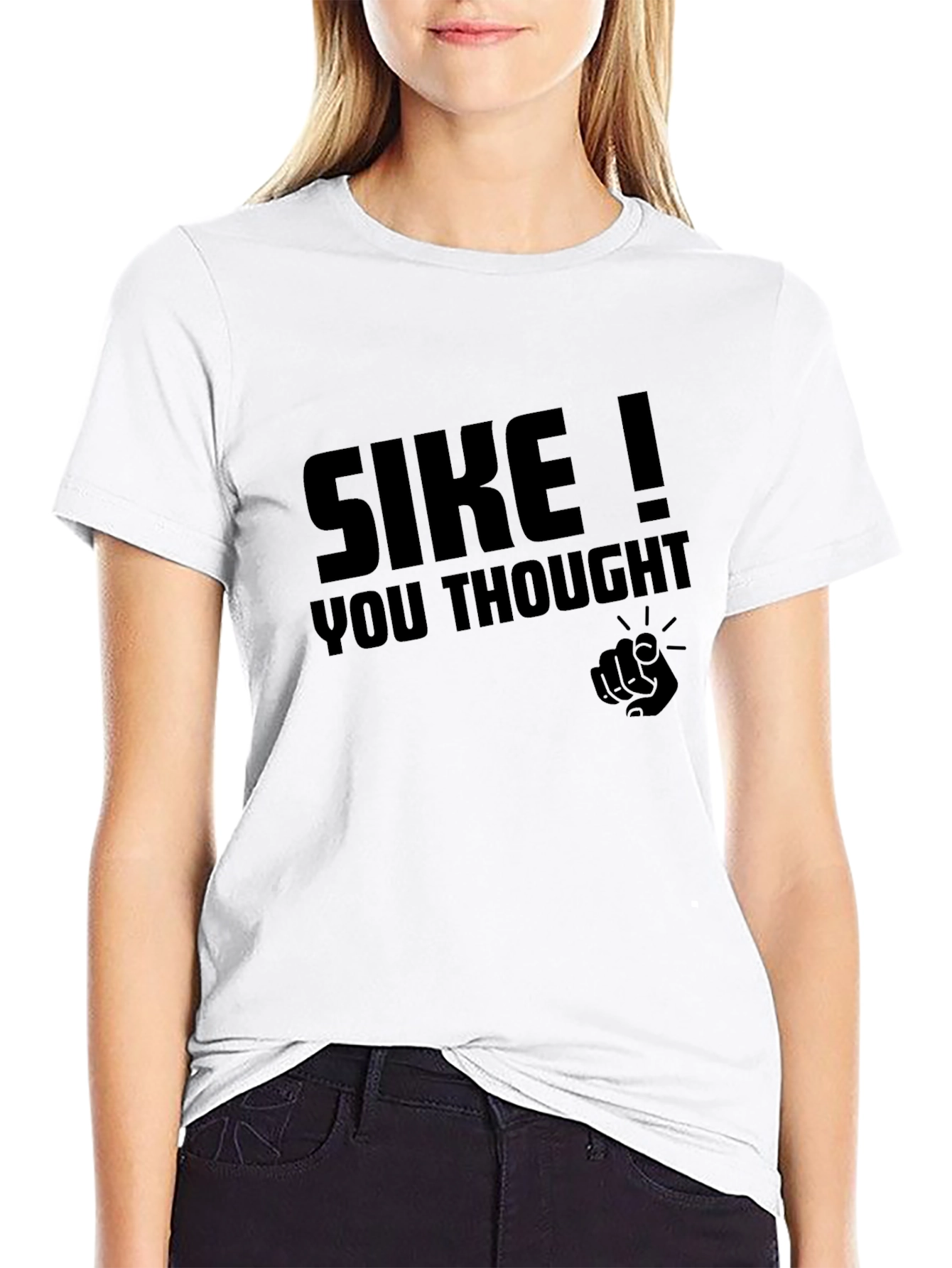 Black SIKE! Funny Graphic Novelty T-Shirt view 9