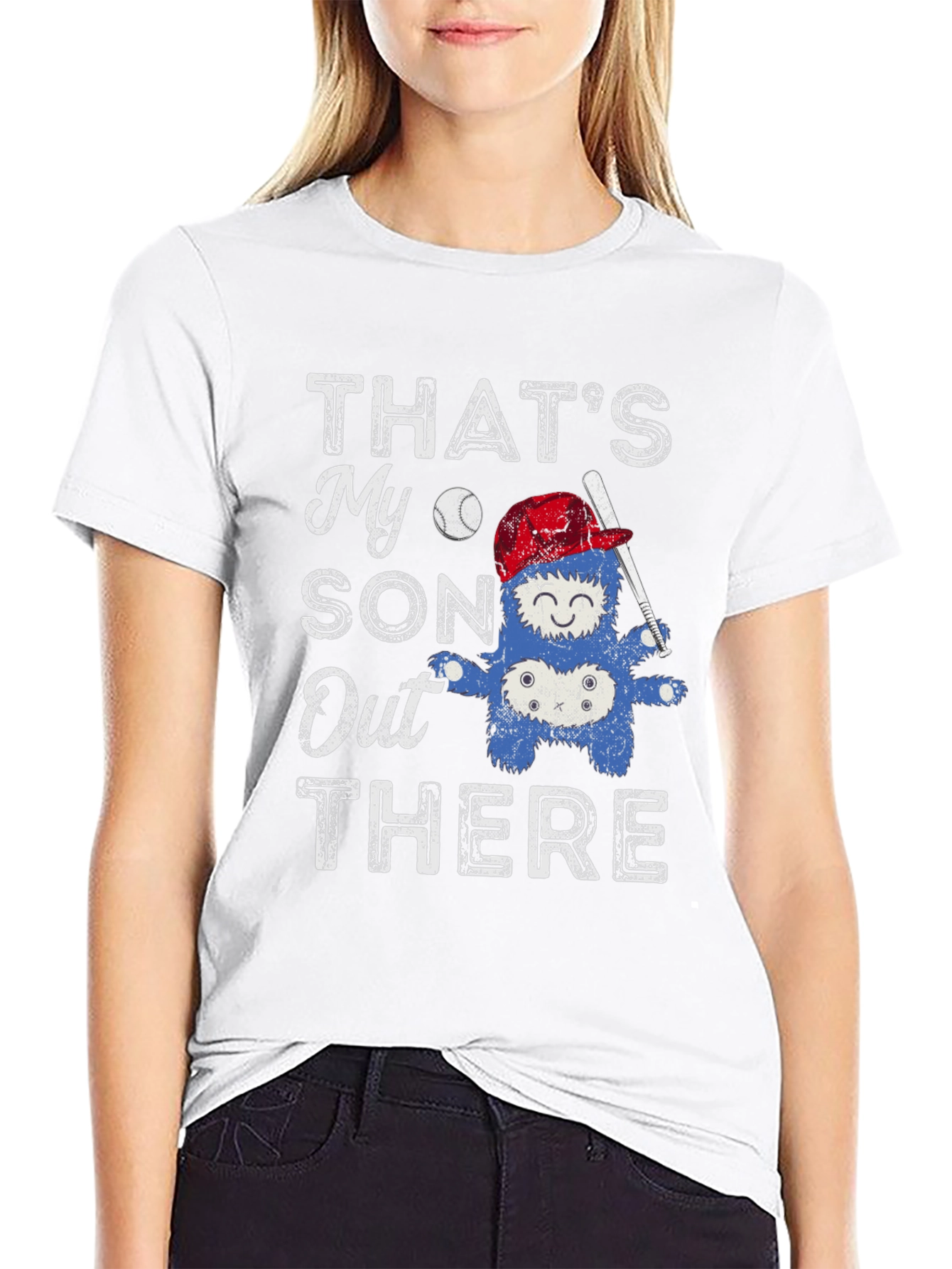 Black That's My Son Out There Baseball Graphic Tee view 9