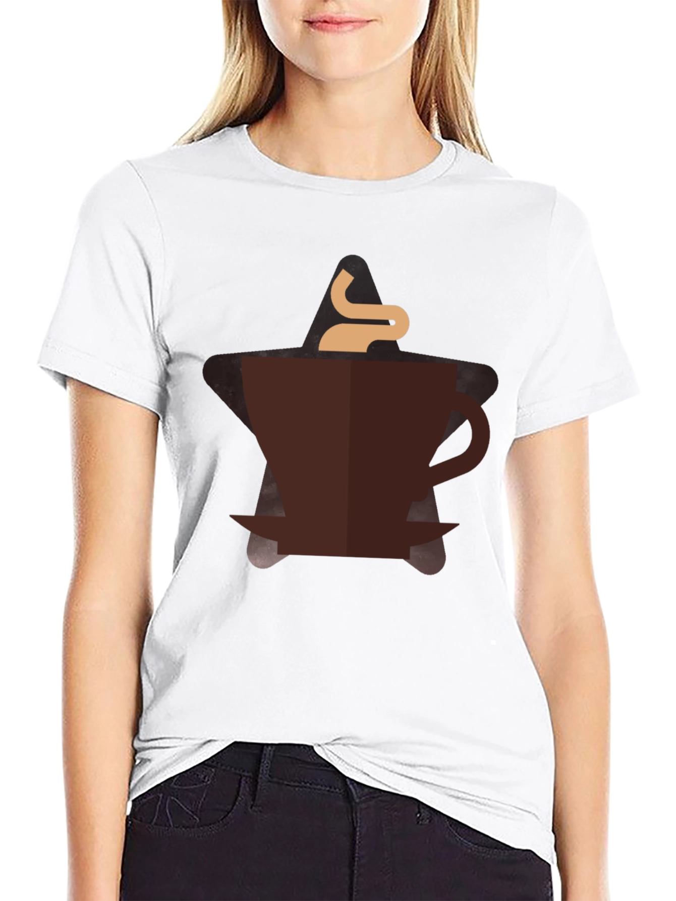 Black Coffee Lover Graphic Tee - Black Cotton Blend view 9