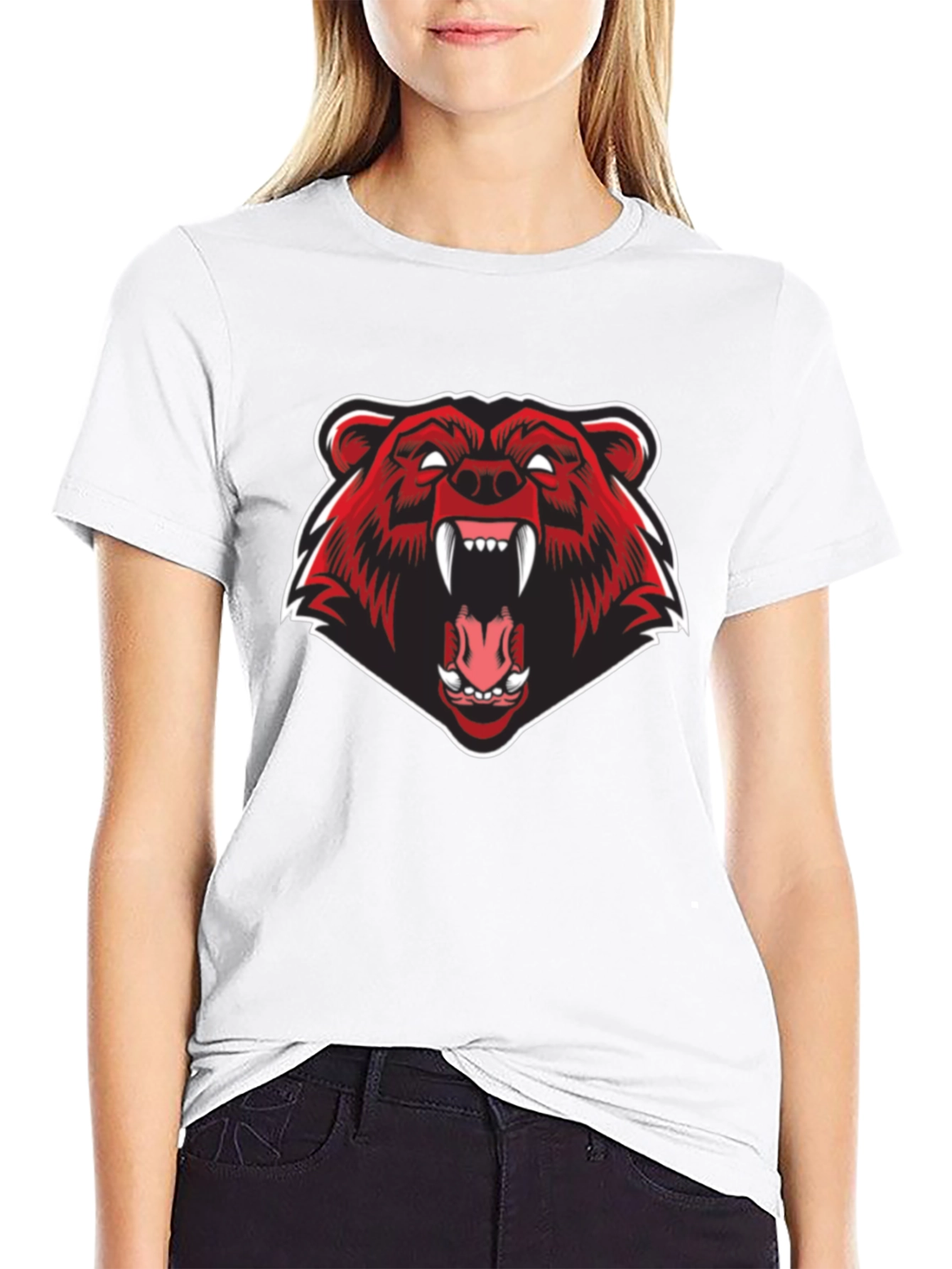 Black Bear Graphic Black T-Shirt view 9