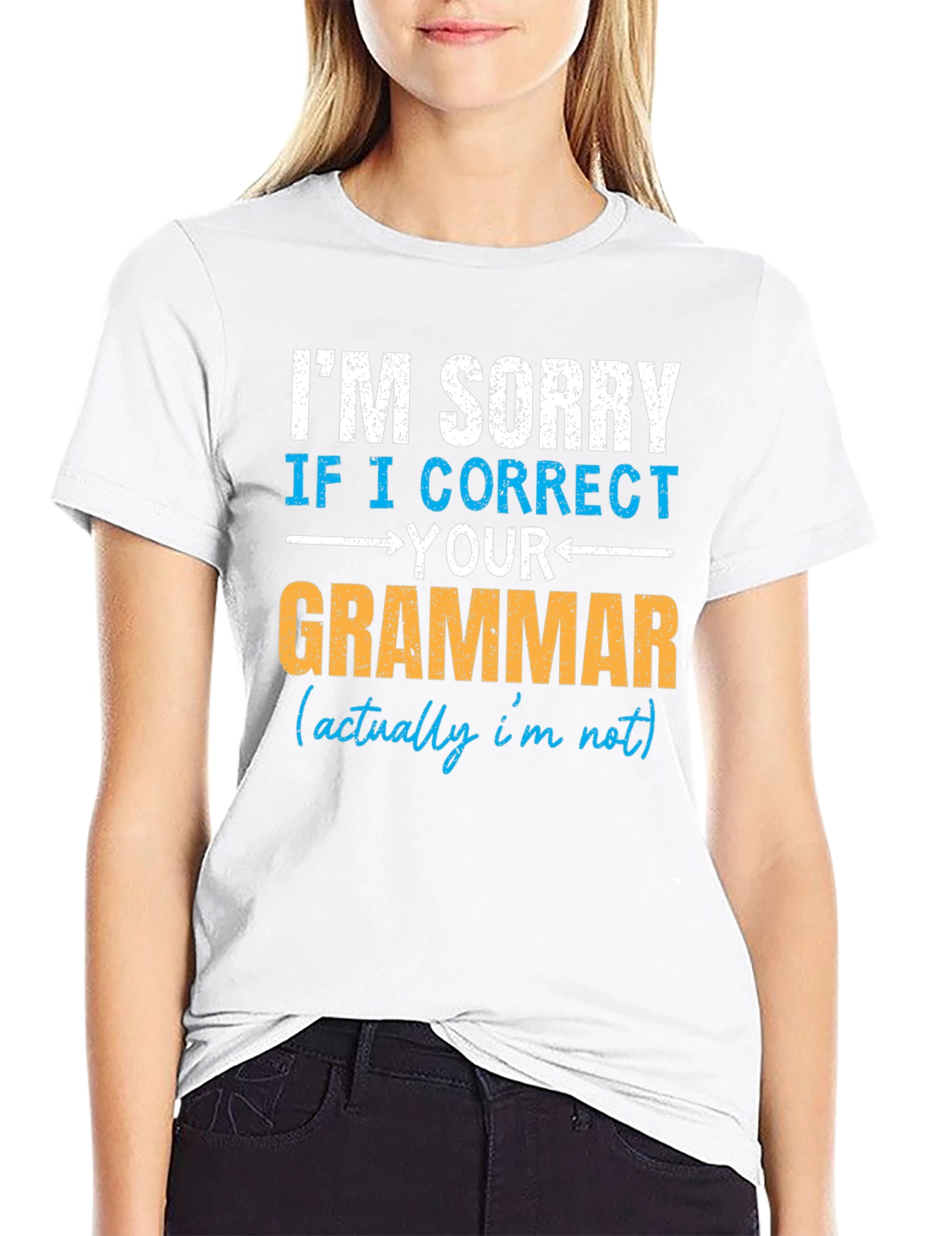 Black I Correct Your Grammar T-Shirt view 9