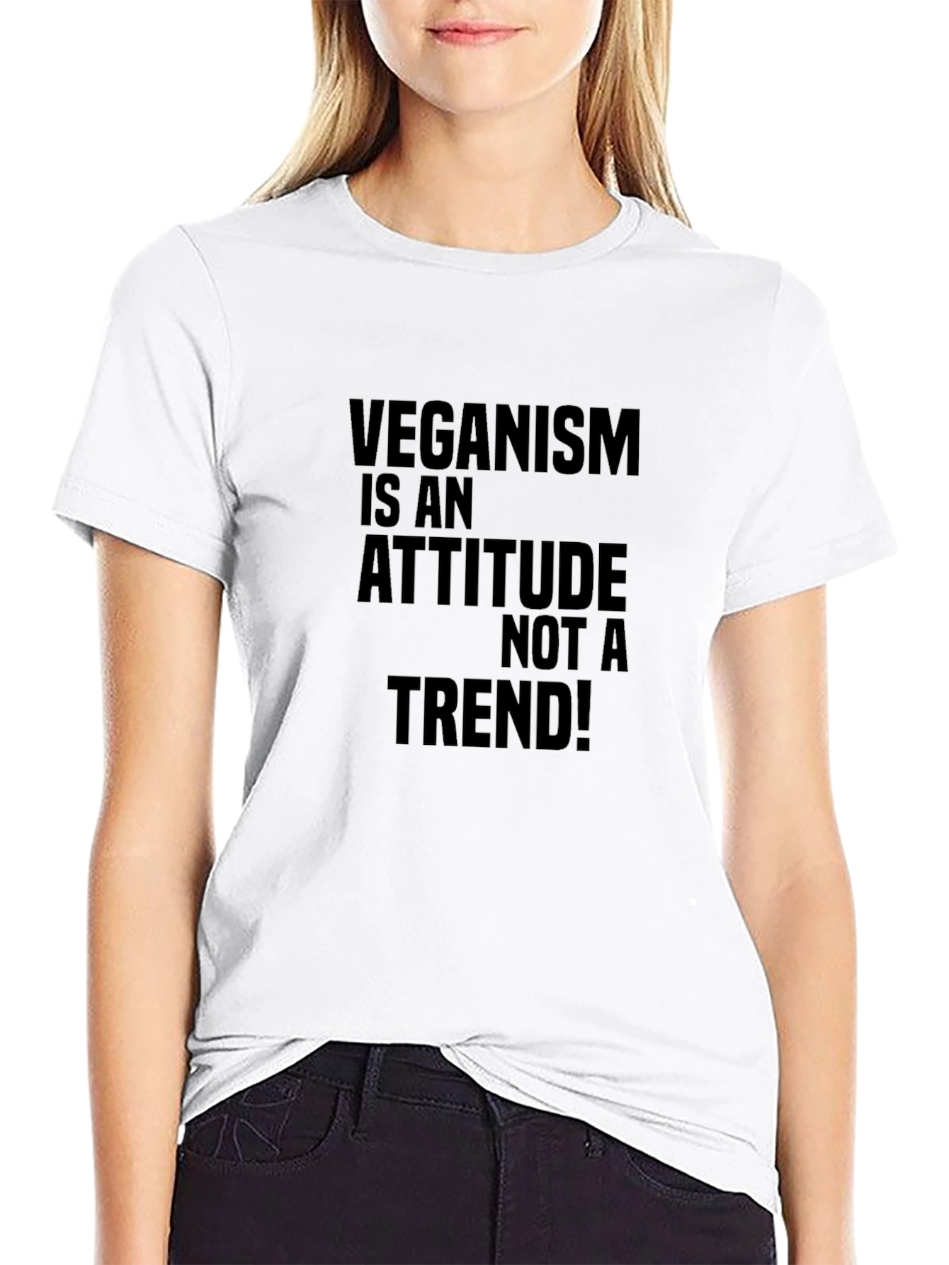 Black Veganism Attitude Black Graphic Tee view 9